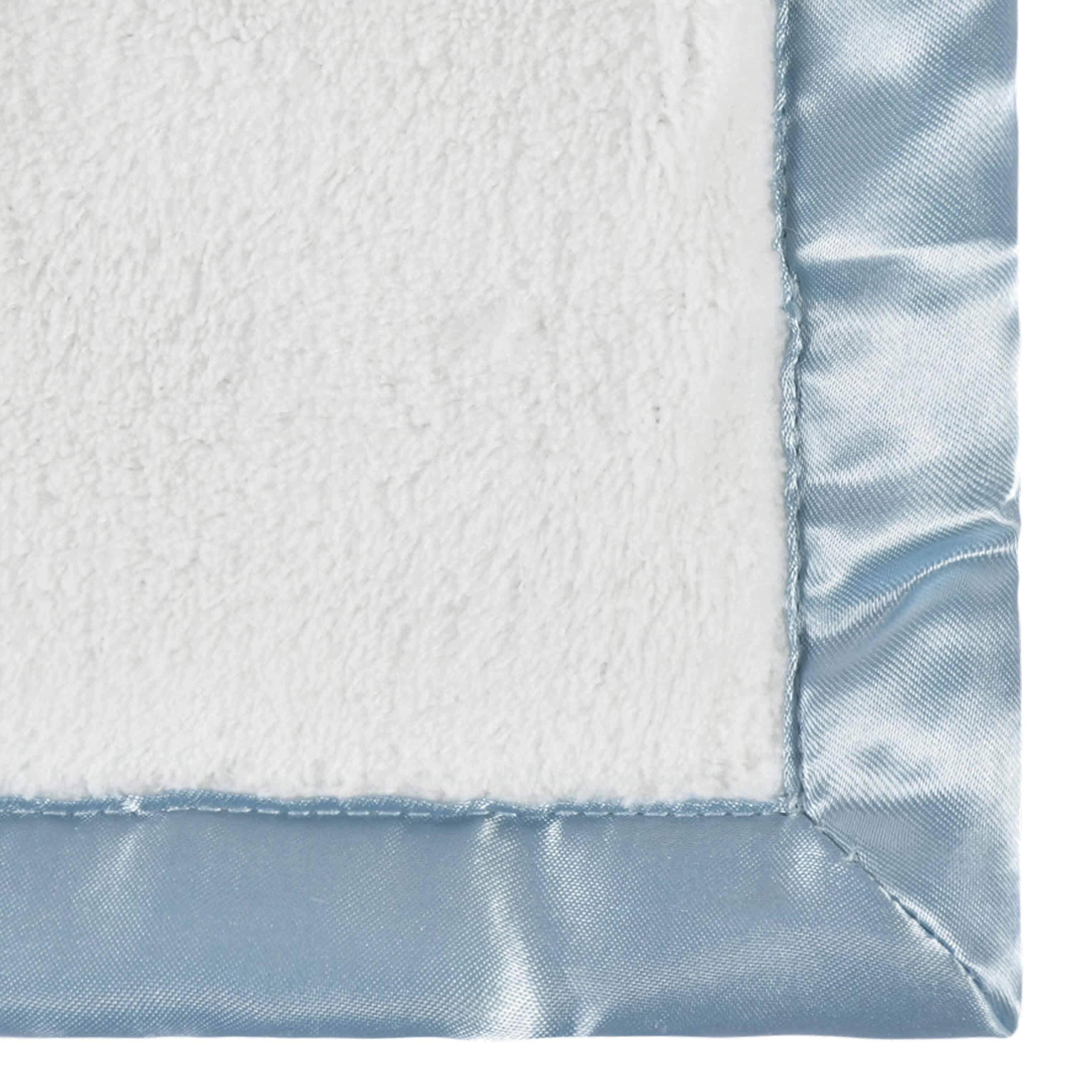 Embroidered Boys Light Blue Plush Blanket - Image 6