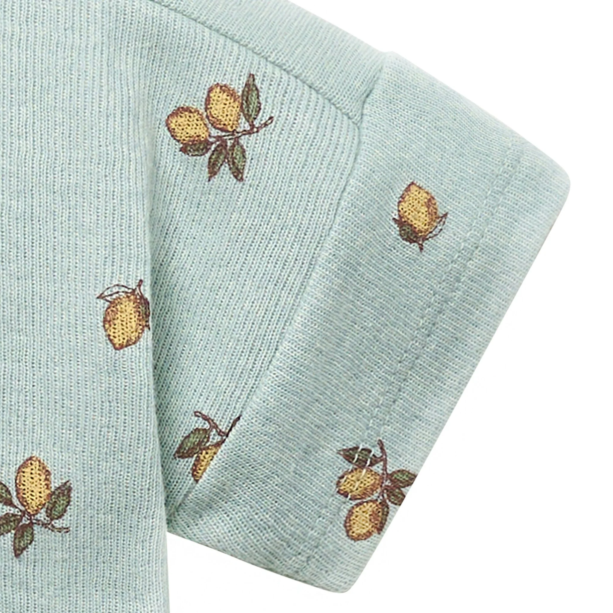 Baby Boys Lemon Henley Drop Shoulder Top - Image 3