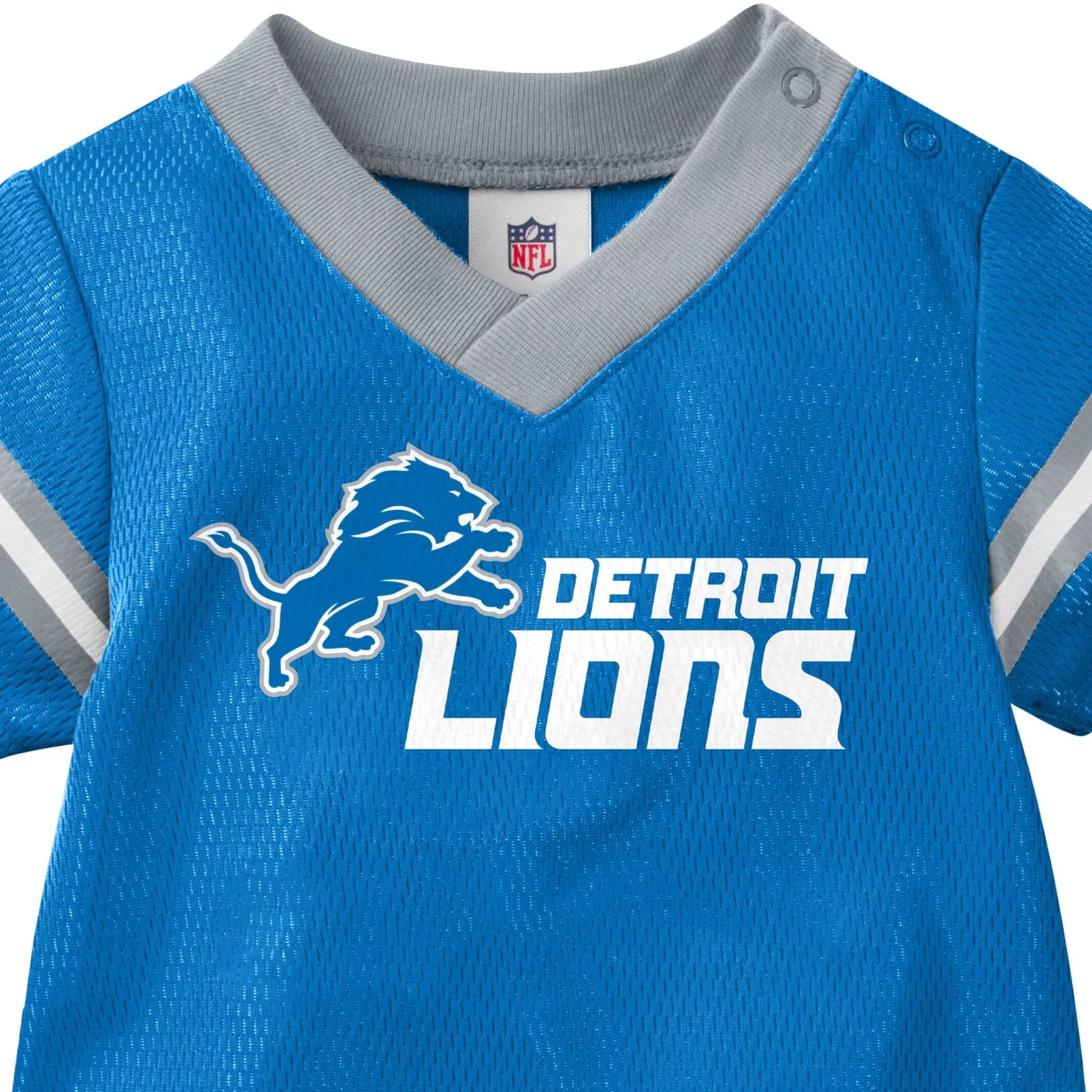 Baby Boys Detroit Lions Short Sleeve Jersey Bodysuit - Image 5