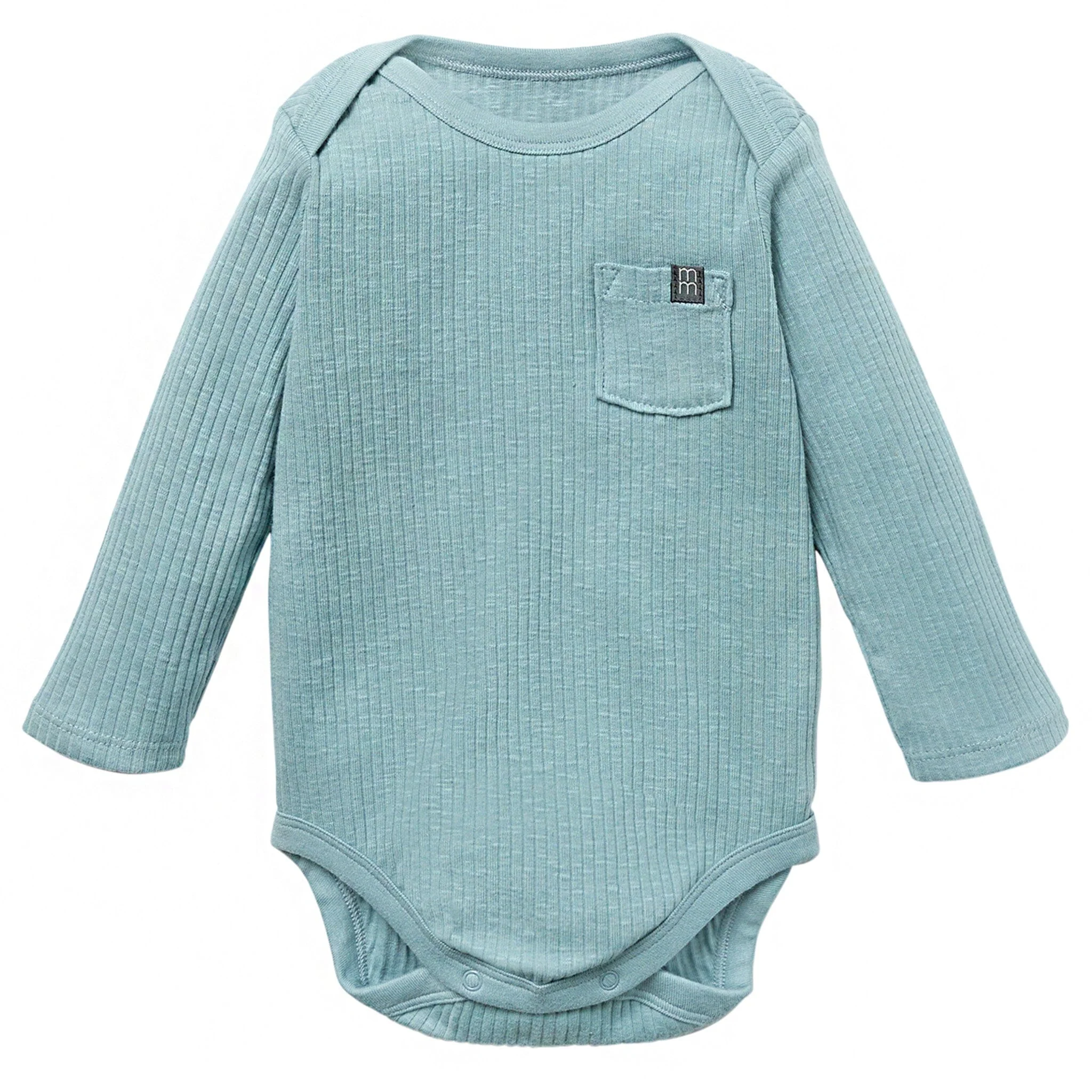 Baby Boys Teal Long Sleeve Bodysuit