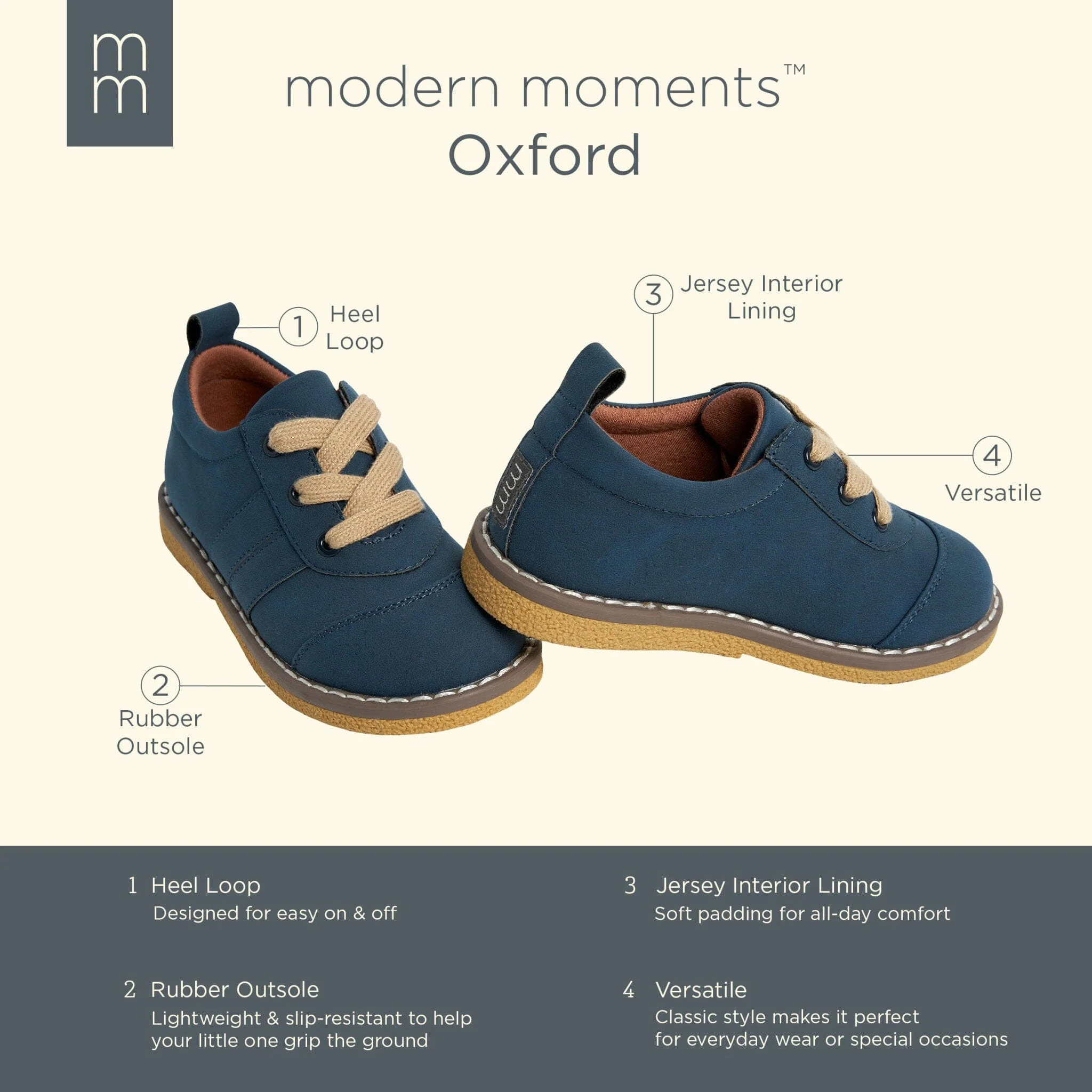 Infant & Toddler Boys Navy Oxfords - Image 5