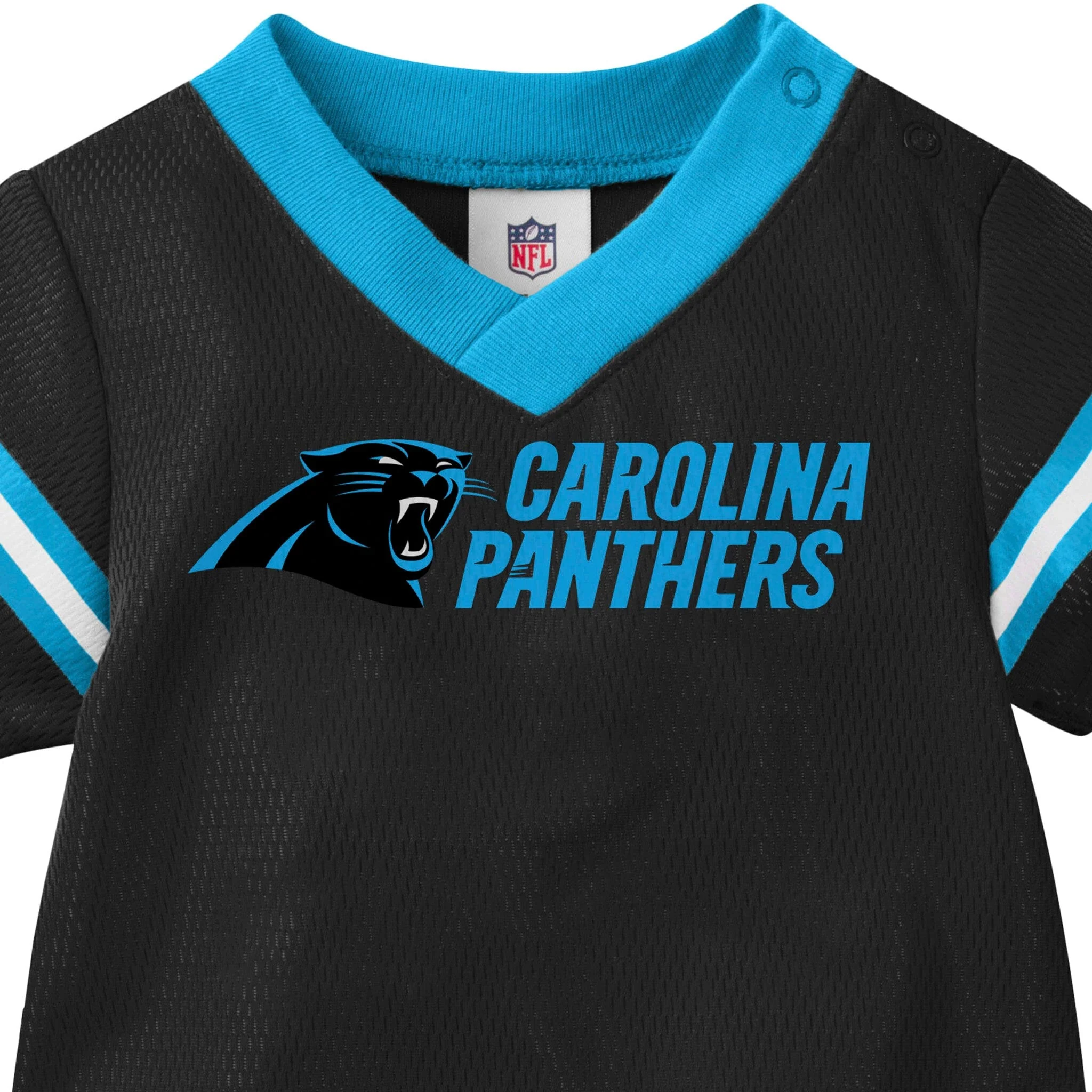 Baby Boys Carolina Panthers Short Sleeve Jersey Bodysuit - Image 4