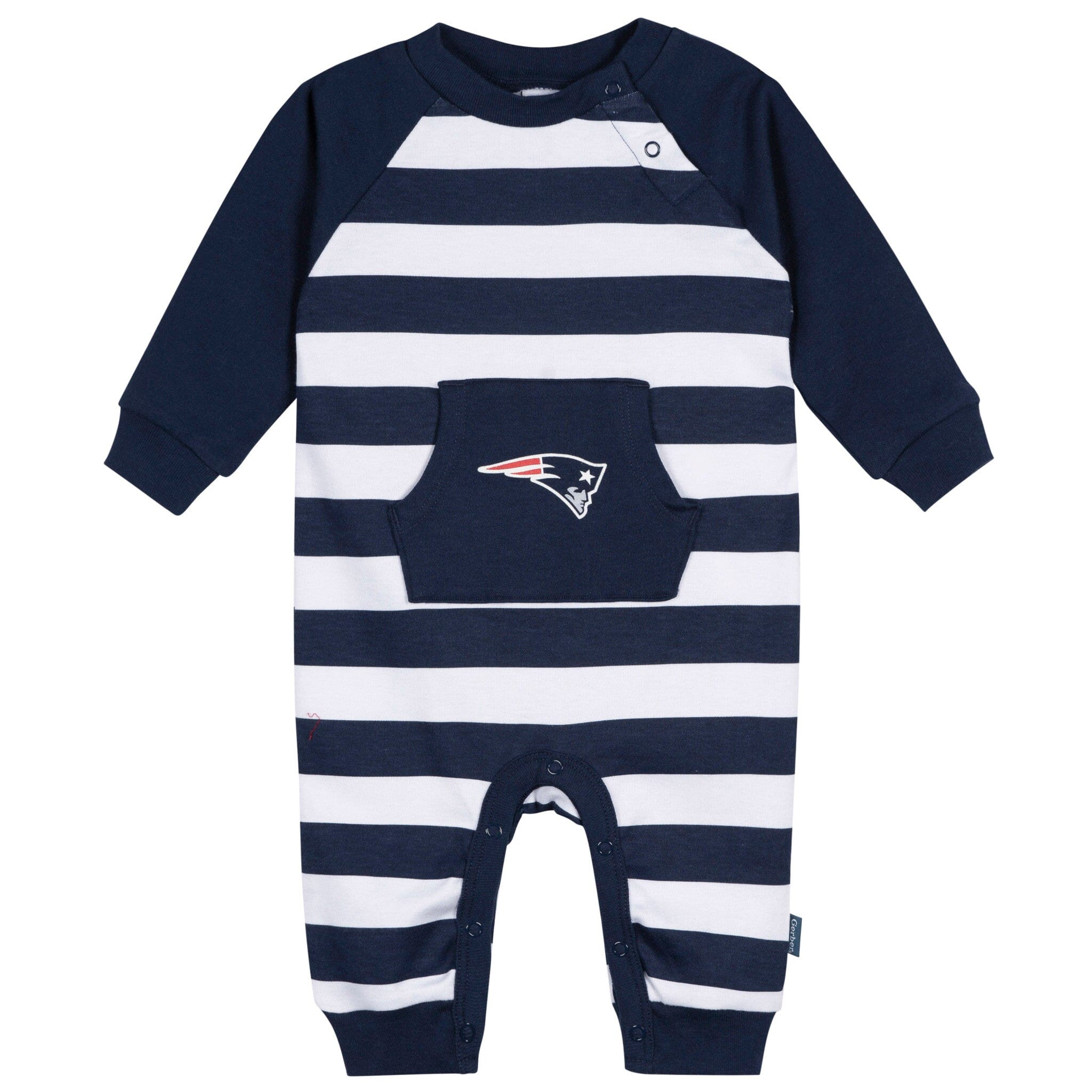 Baby New England Patriots Football Romper with Pocket