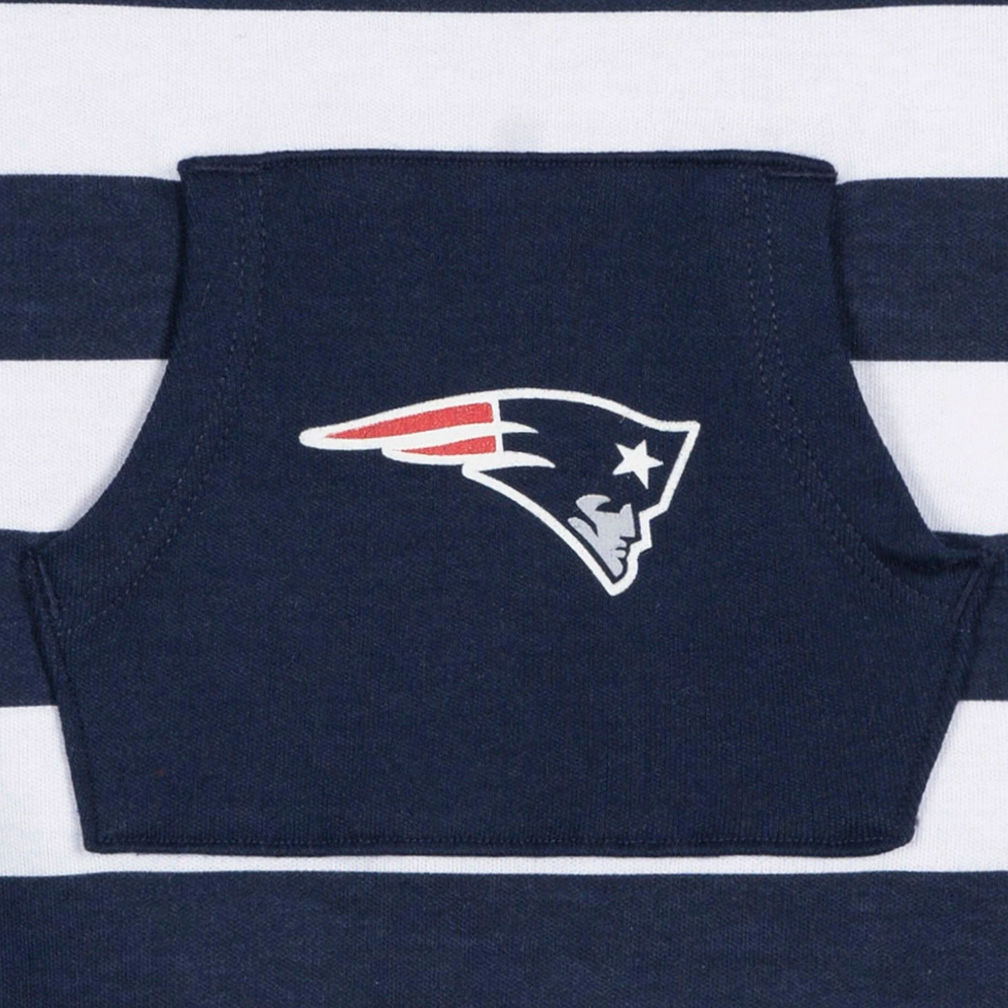 Baby New England Patriots Football Romper with Pocket - Image 3