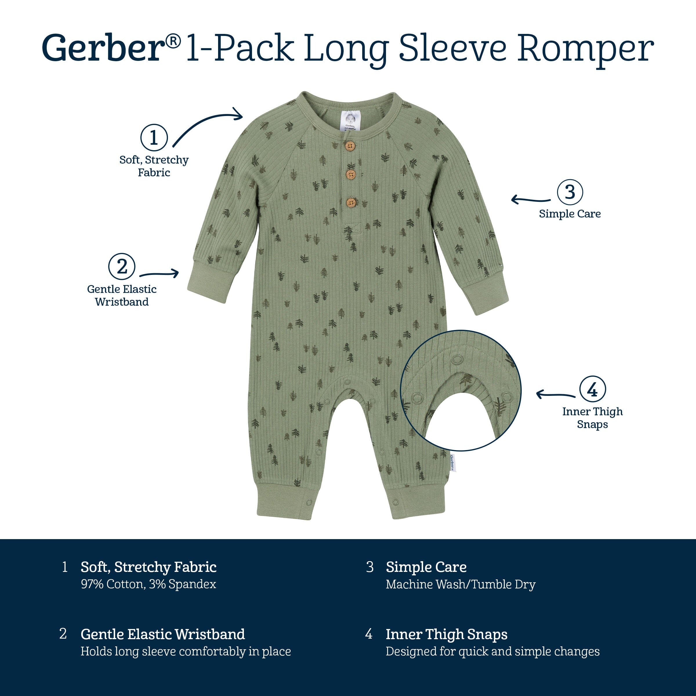 Baby Boys Pines Romper - Image 7