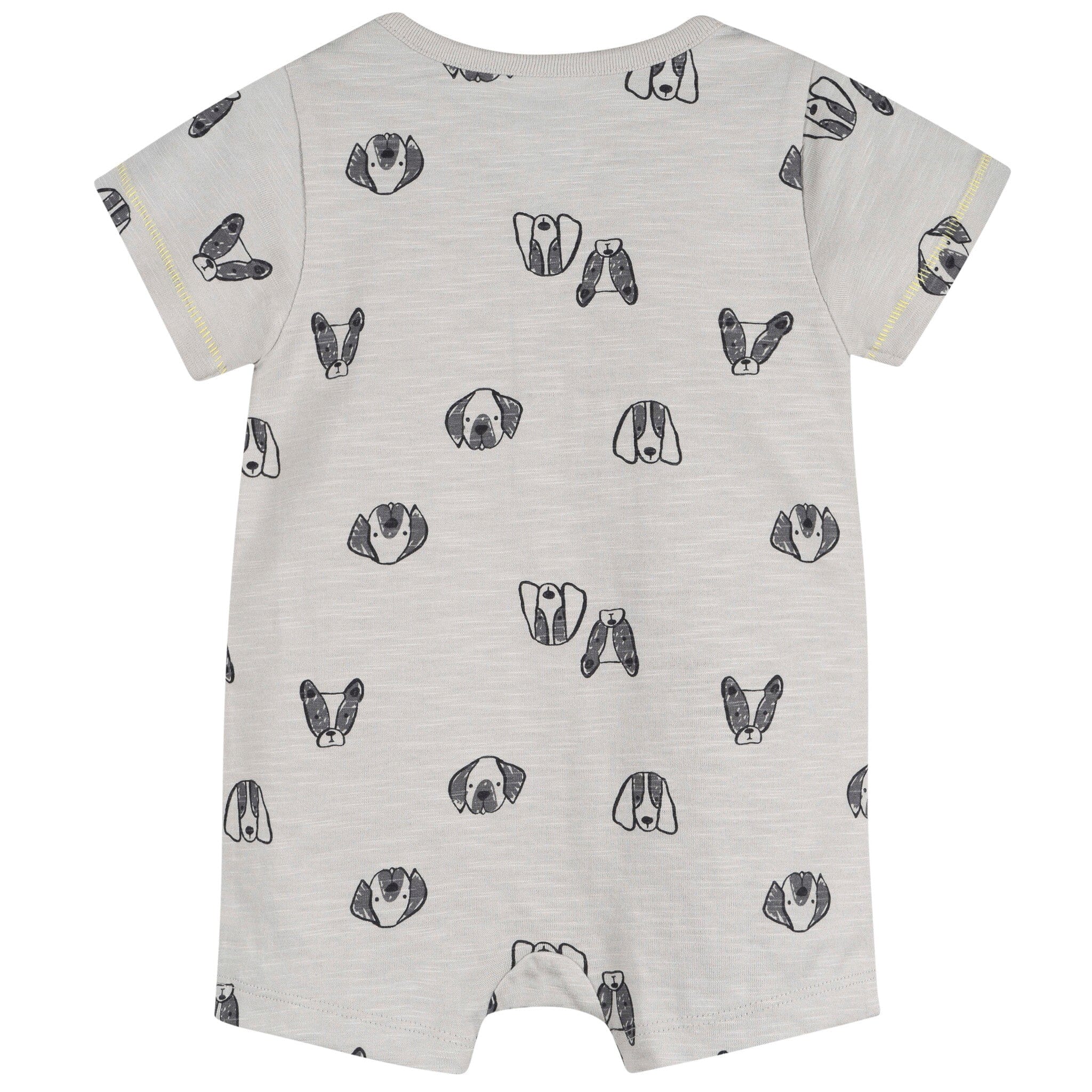 Baby Boys Puppy Dog Faces Short Sleeve Romper - Image 4