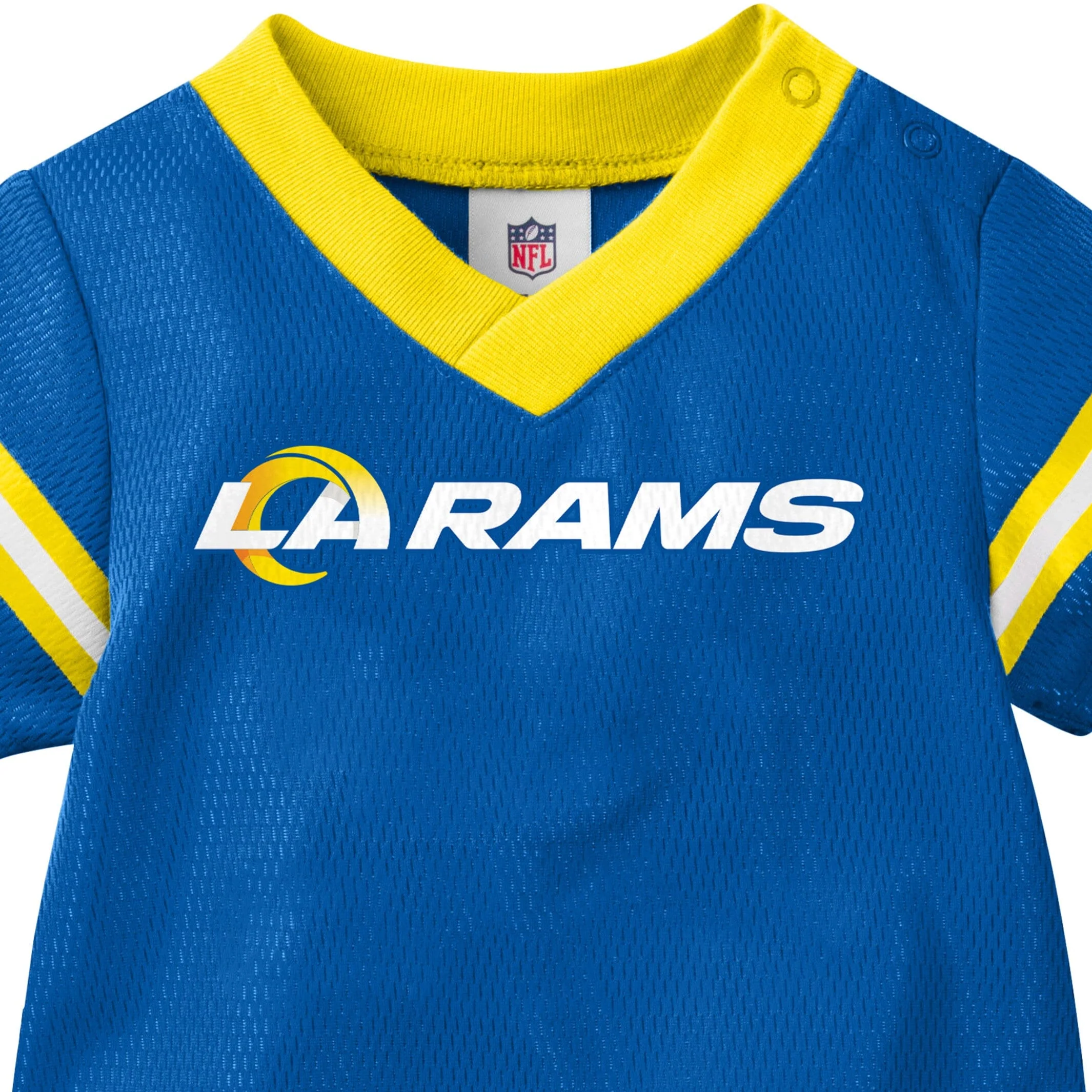 Baby Boys Los Angeles Rams Short Sleeve Jersey Bodysuit - Image 4