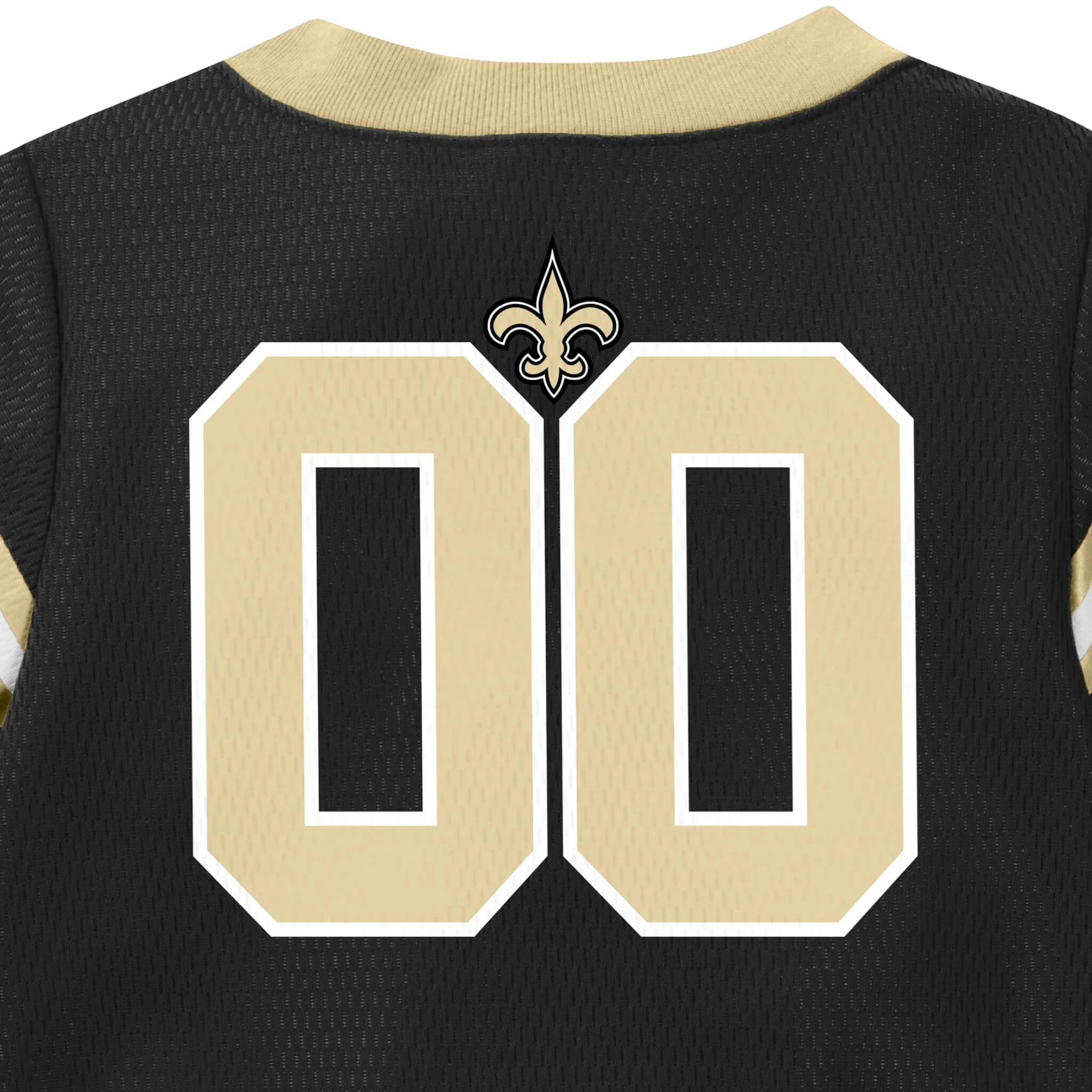 Baby Boys New Orleans Saints Short Sleeve Jersey Bodysuit - Image 6
