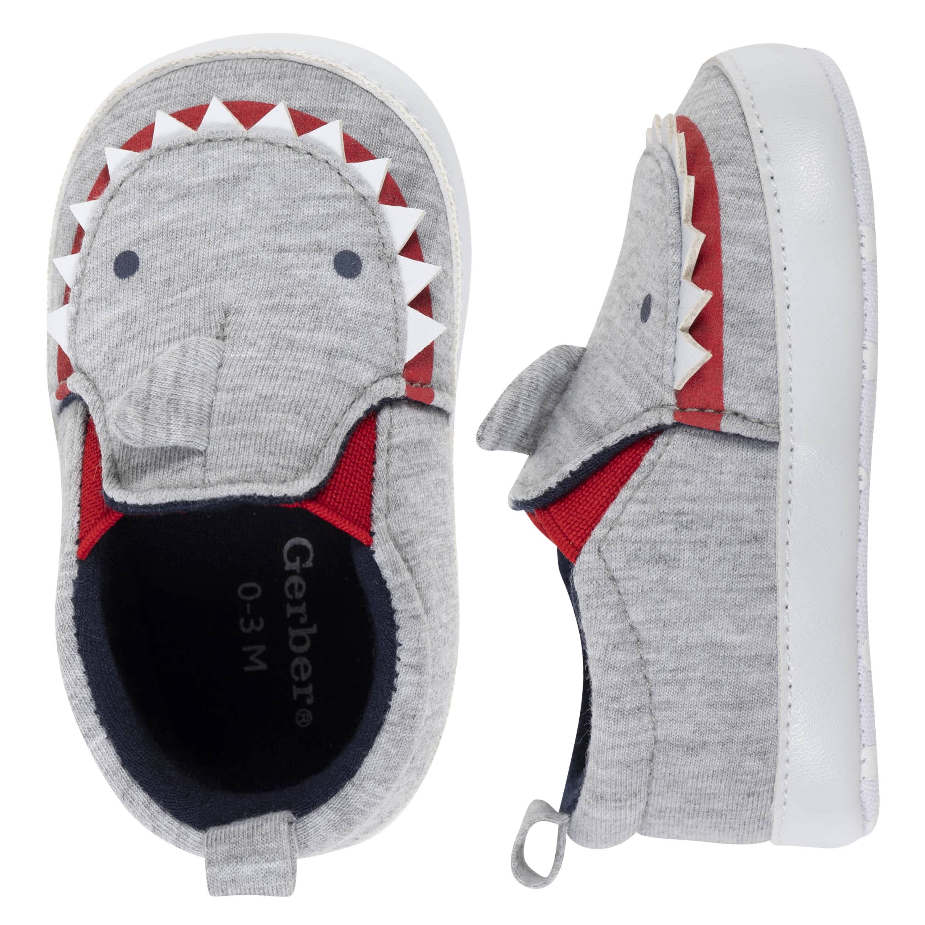 Baby Boys Gray Shark Shoes - Image 2