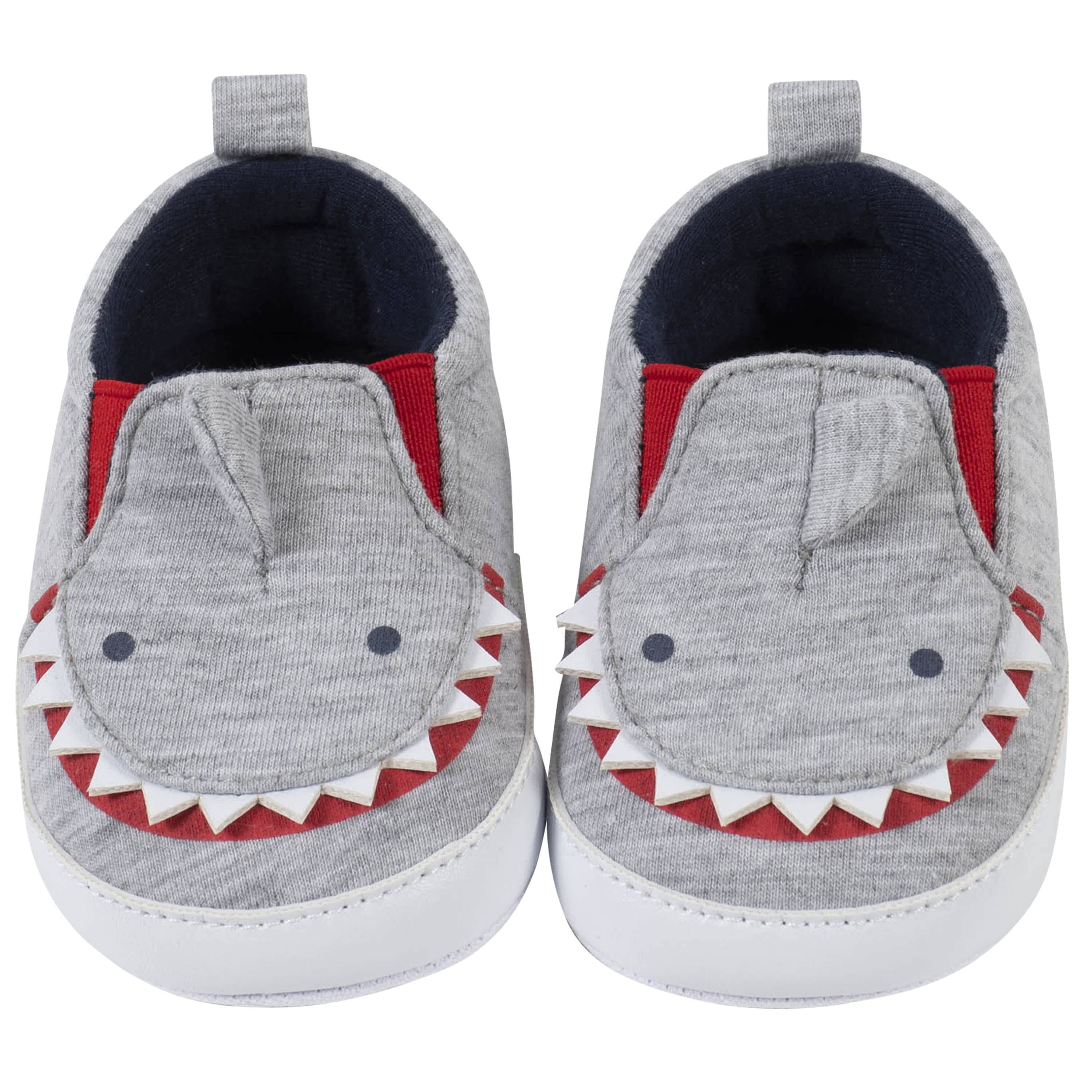 Baby Boys Gray Shark Shoes - Image 3