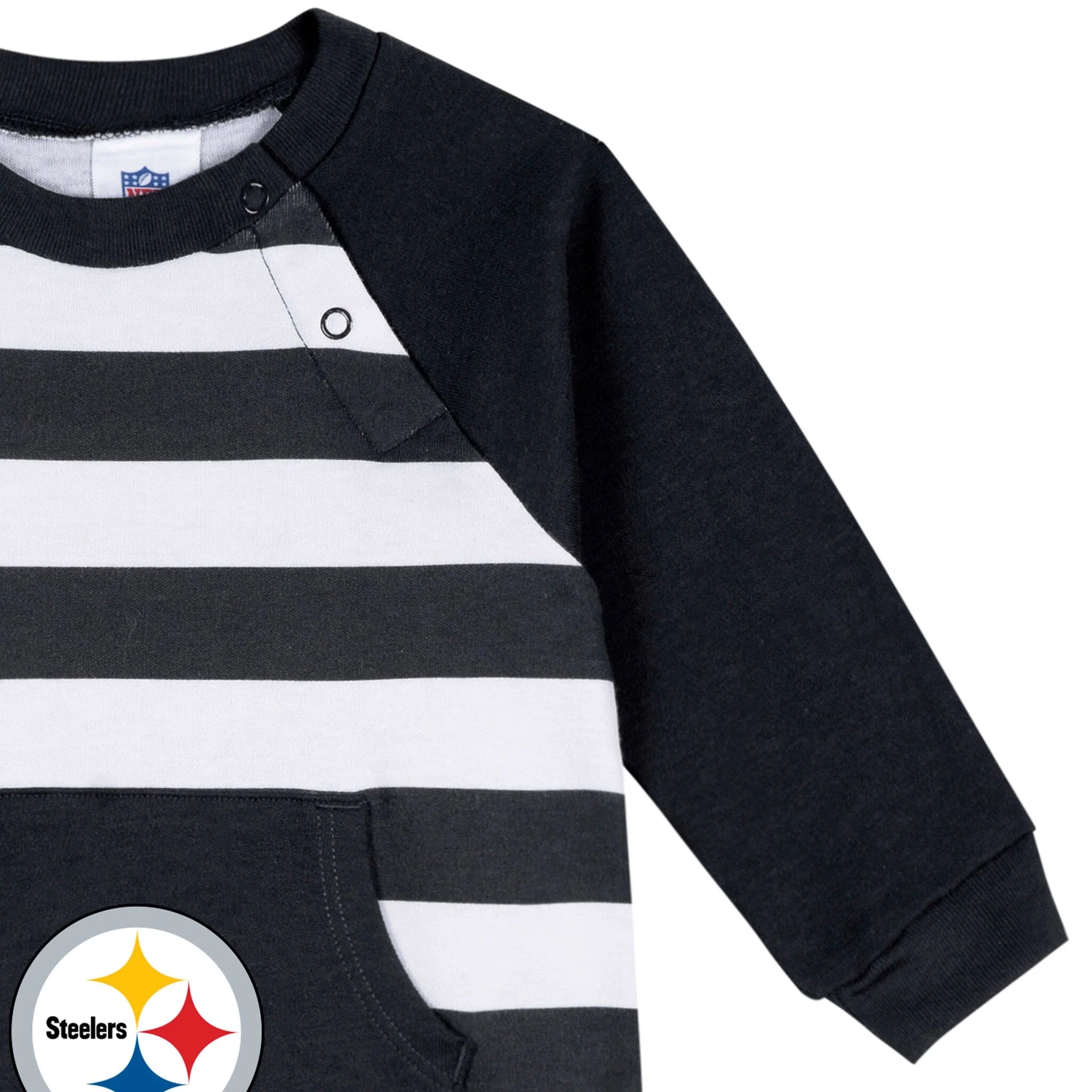 Baby Pittsburgh Steelers Football Romper with Pocket - Image 2