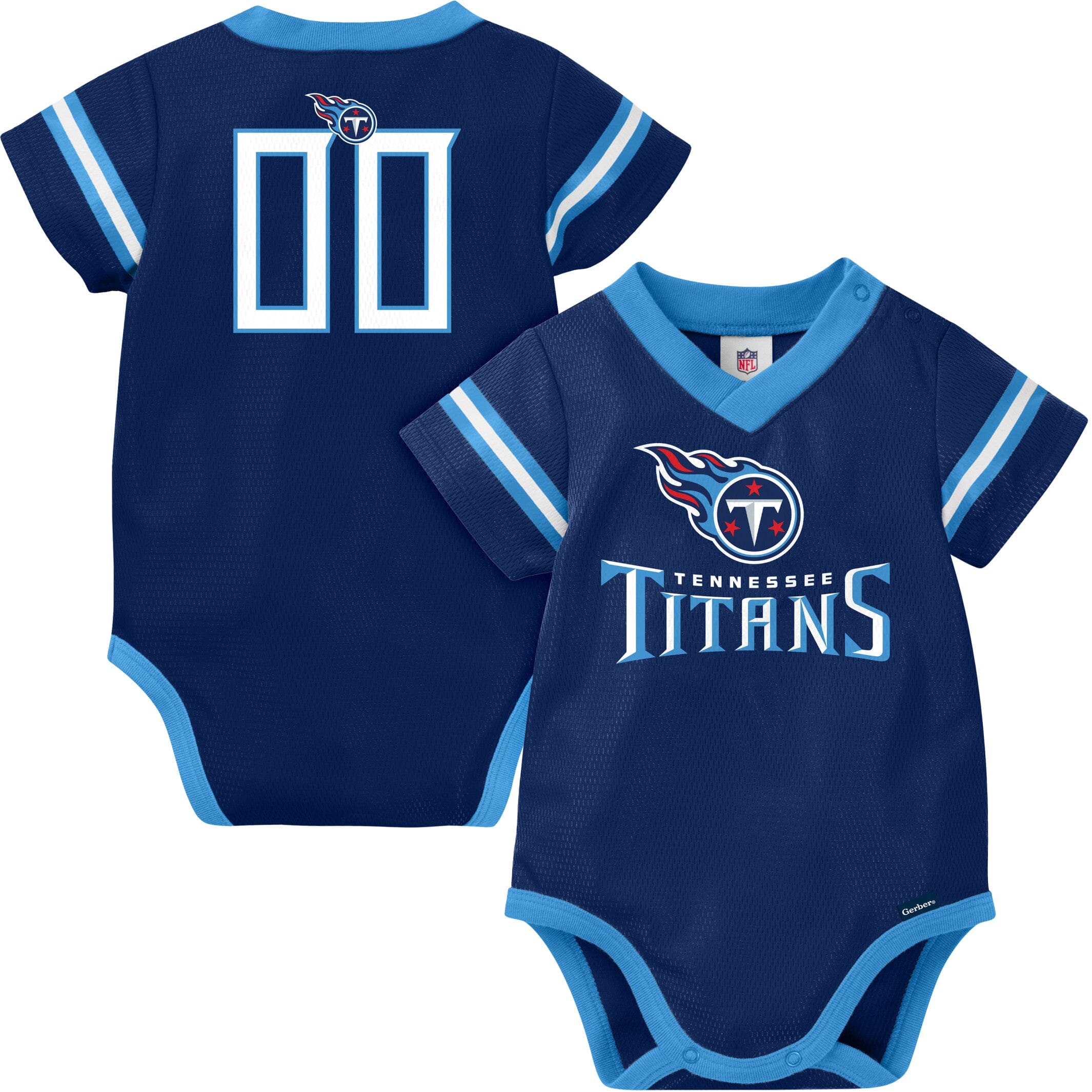 Baby Boys Tennessee Titans Short Sleeve Jersey Bodysuit - Image 3
