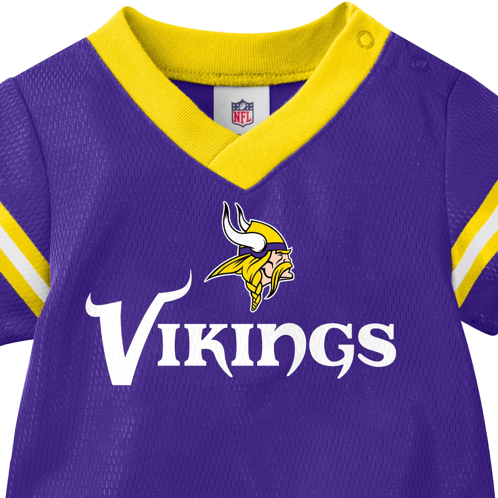 Baby Boys Minnesota Vikings Short Sleeve Jersey Bodysuit - Image 7
