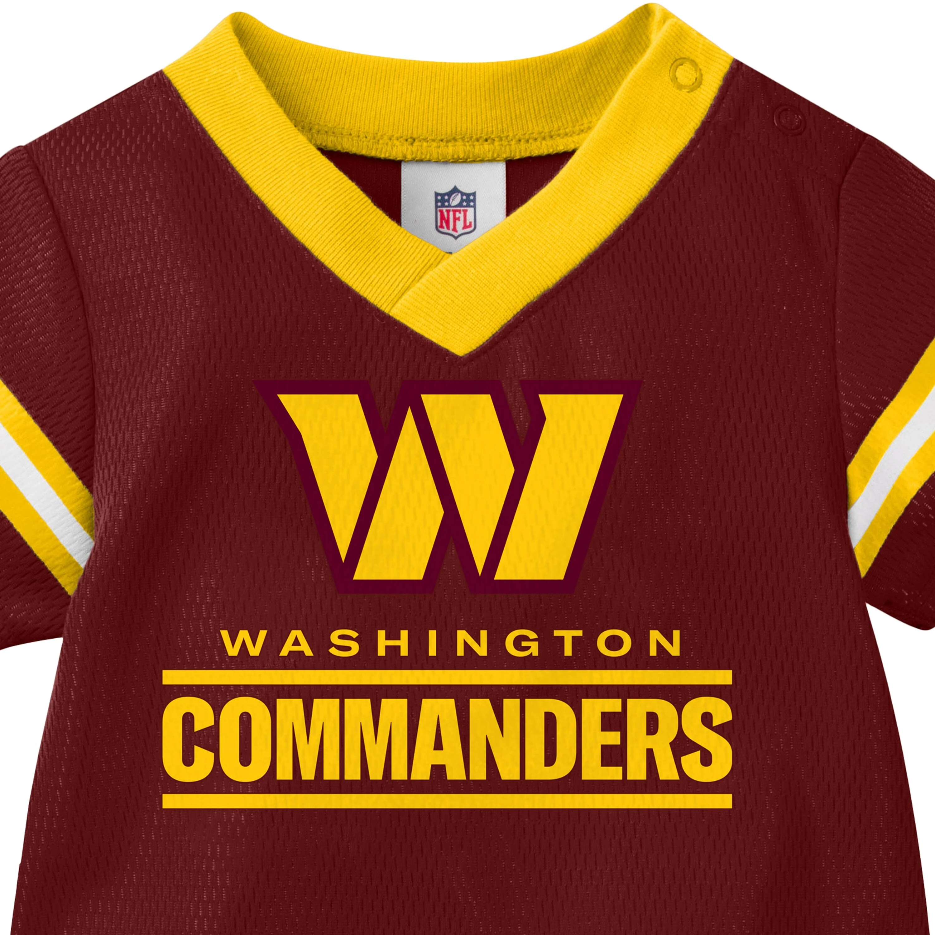 Baby Boys Washington Commanders Short Sleeve Jersey Bodysuit - Image 3