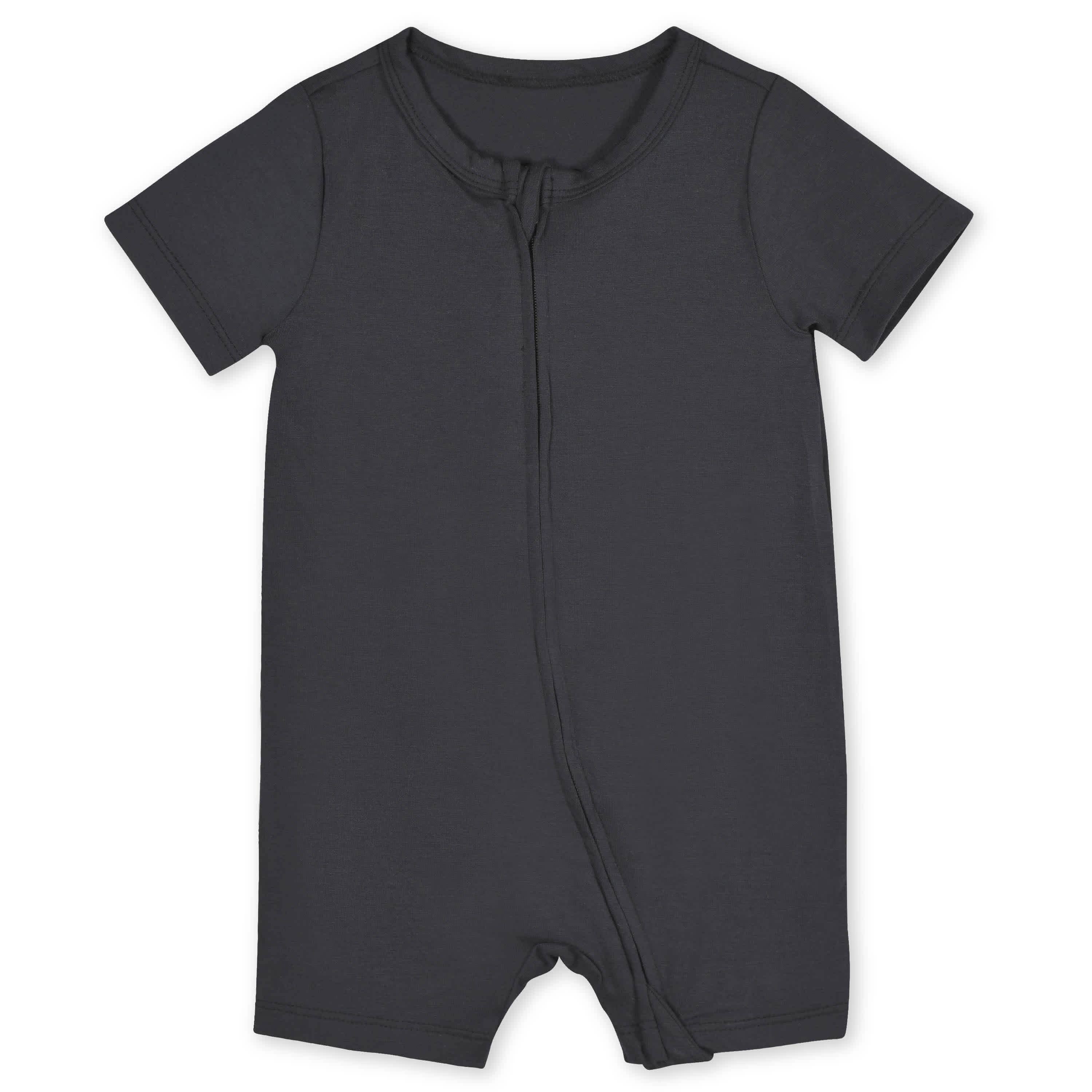 Baby Shadow Buttery Soft Viscose Made from Eucalyptus Snug Fit Romper - Image 2