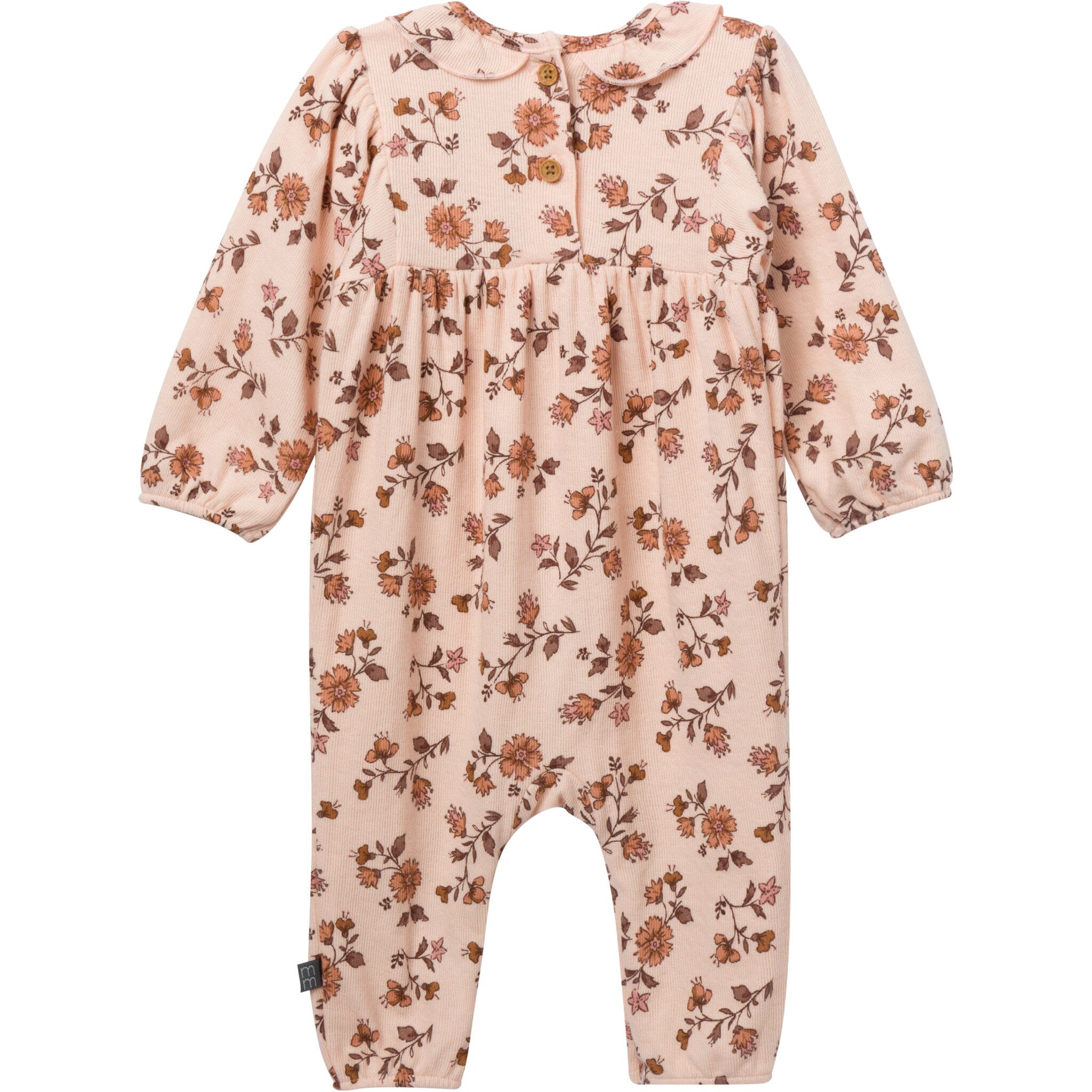 Baby Girls Pink Wildflower Ruffle Collar Romper - Image 5