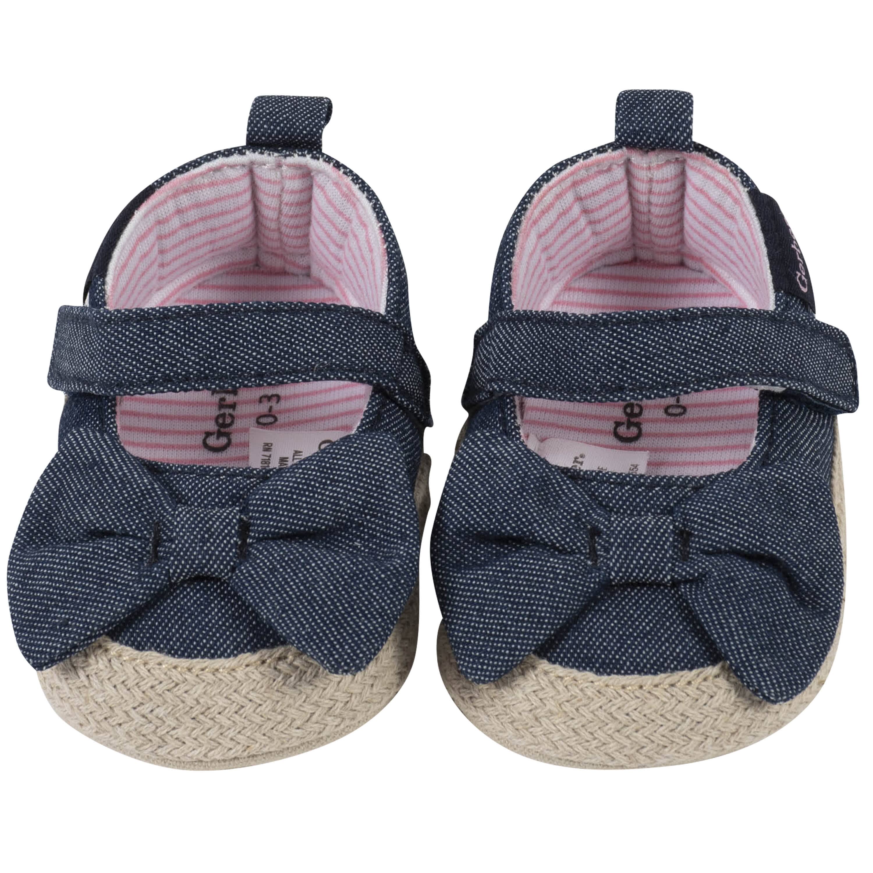Baby Girls Navy Chambray Shoes - Image 4