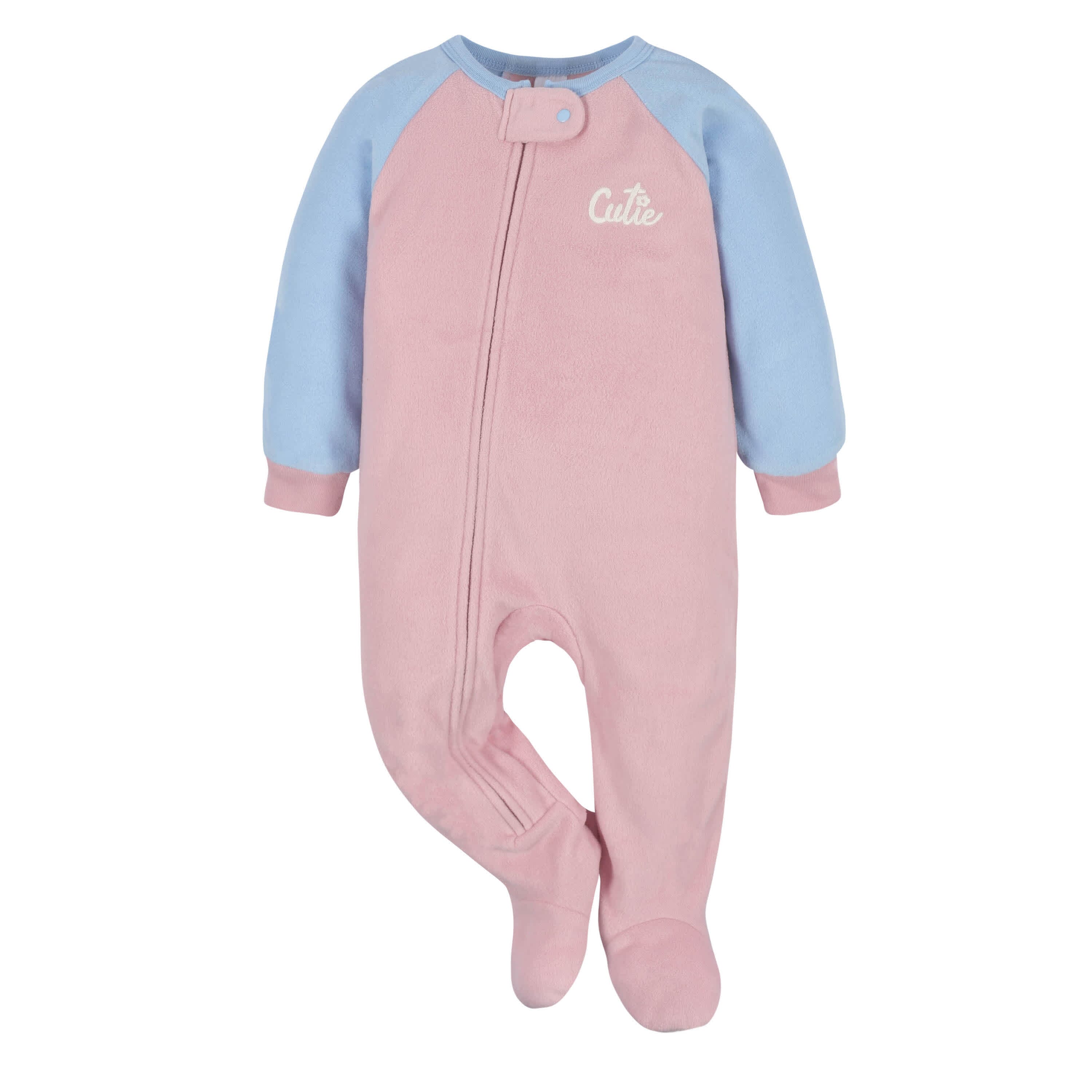 2-Pack Baby & Toddler Girls Blue Cutie Fleece Pajamas - Image 2