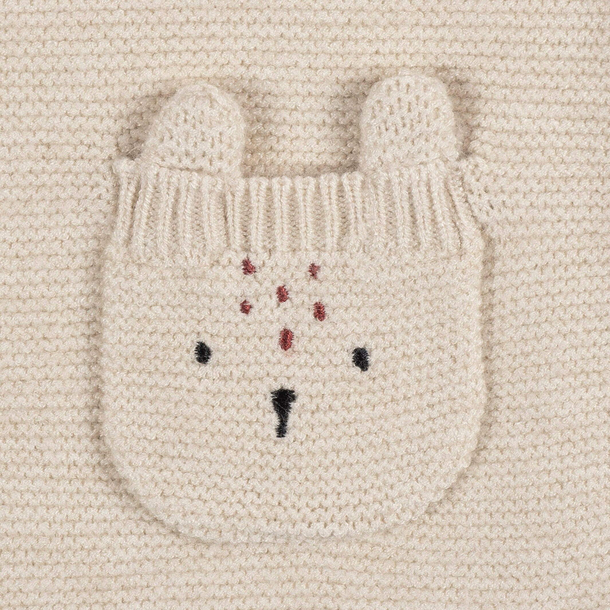 Baby Girls Deer Sweater Knit Romper - Image 3
