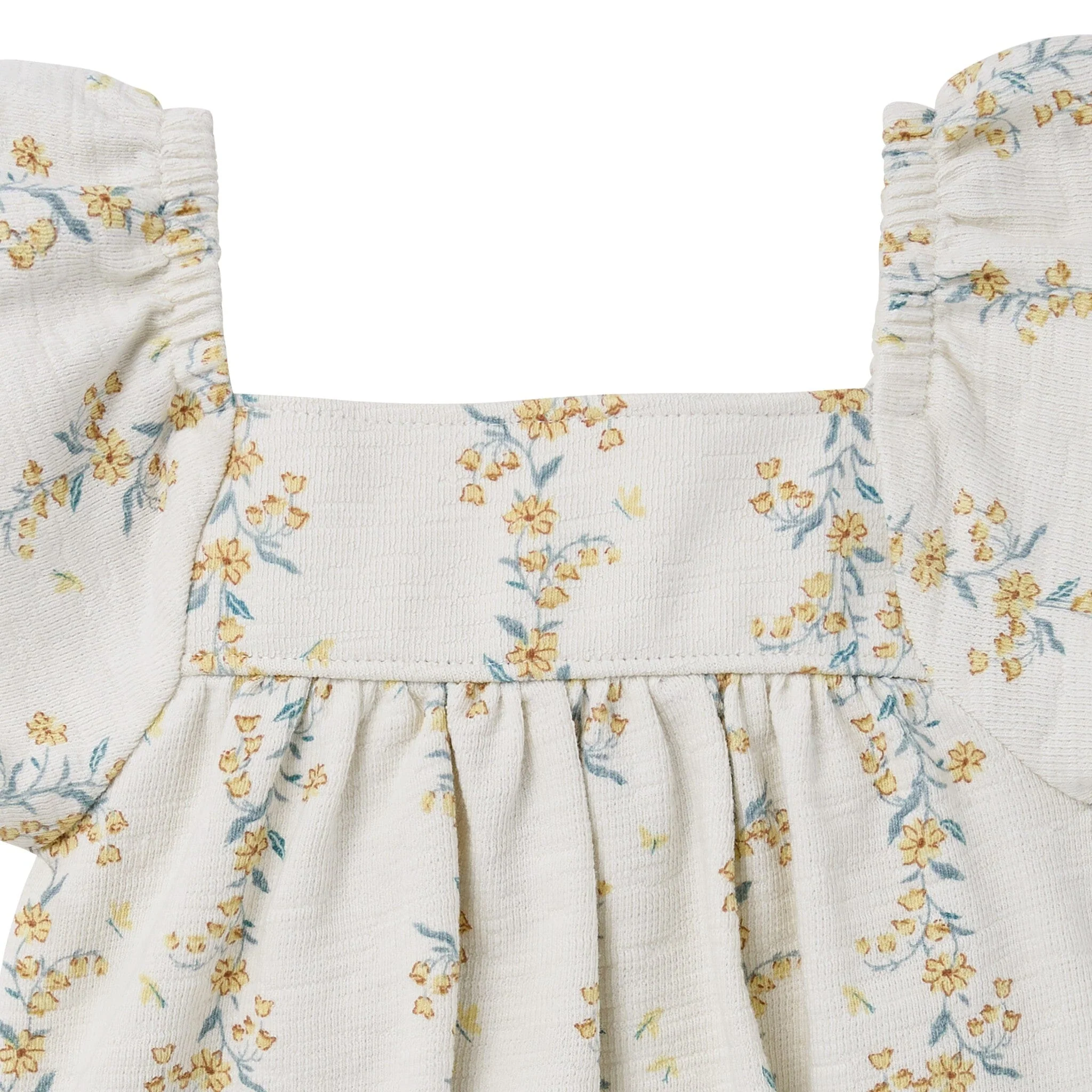 Baby Girls Floral Vines Bubble Romper - Image 2