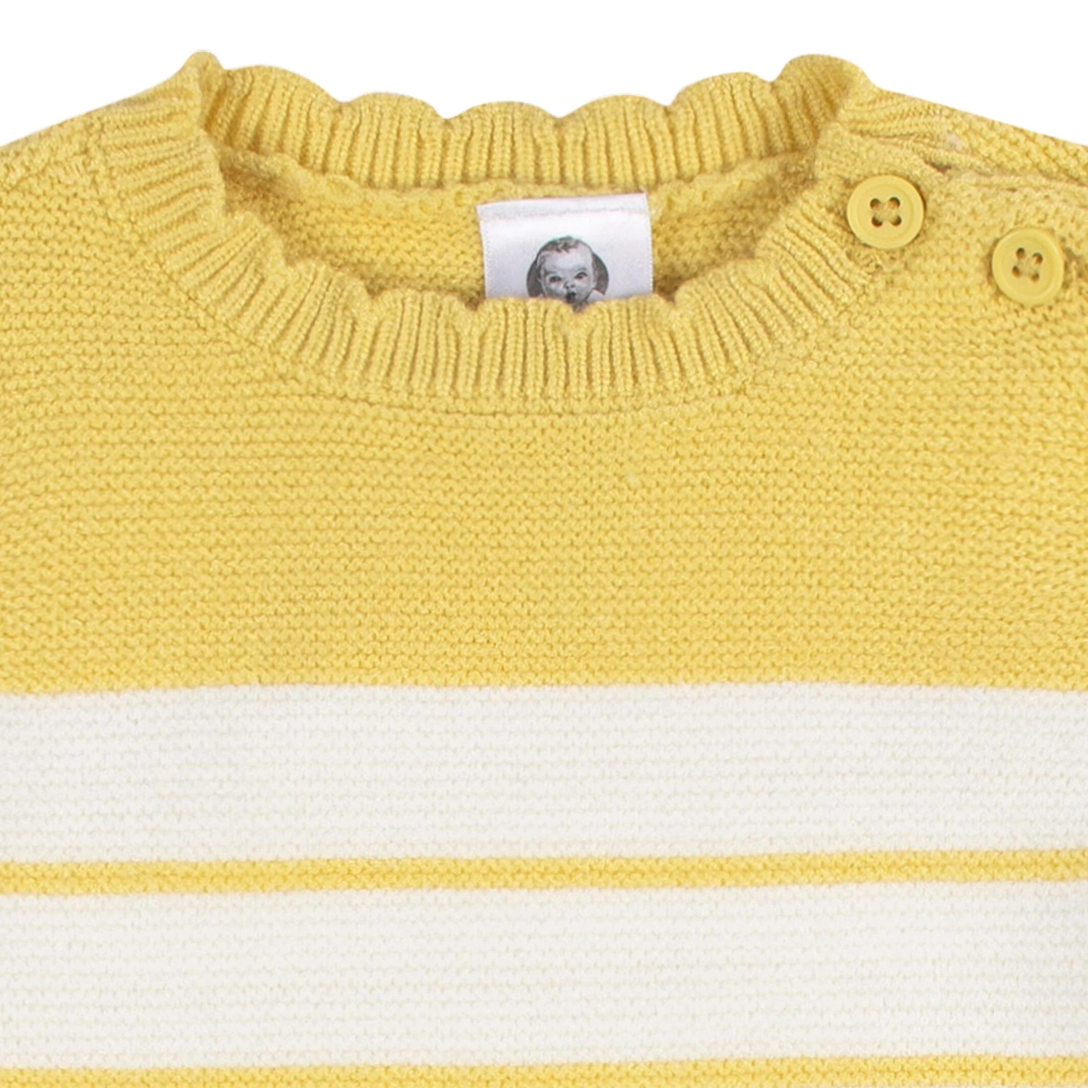 Baby Girls Fox Sweater Knit Romper - Image 2