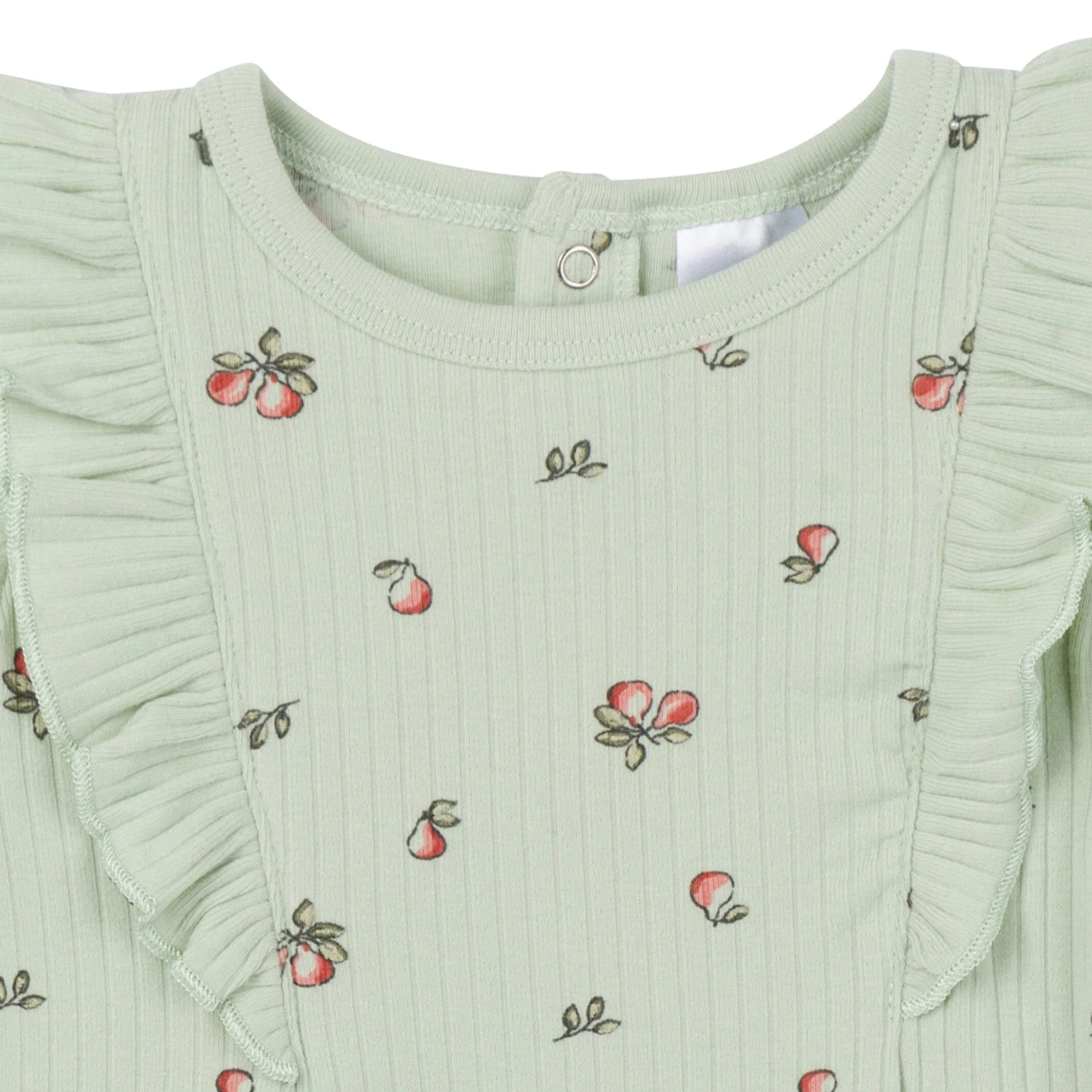 Baby Girls Green Pears Romper - Image 2