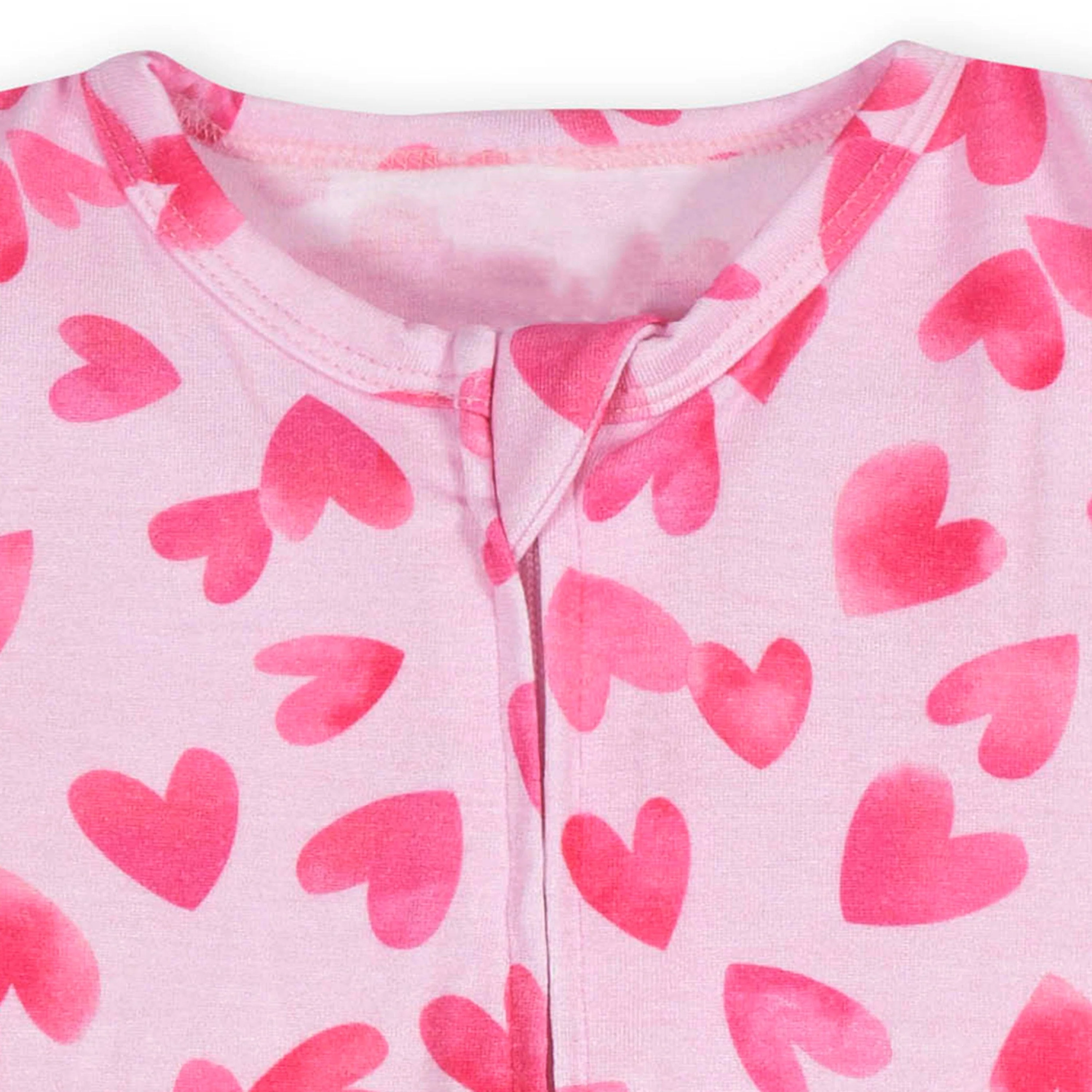 Baby Girls Heartfelt Buttery Soft Viscose Made from Eucalyptus Snug Fit Romper - Image 3