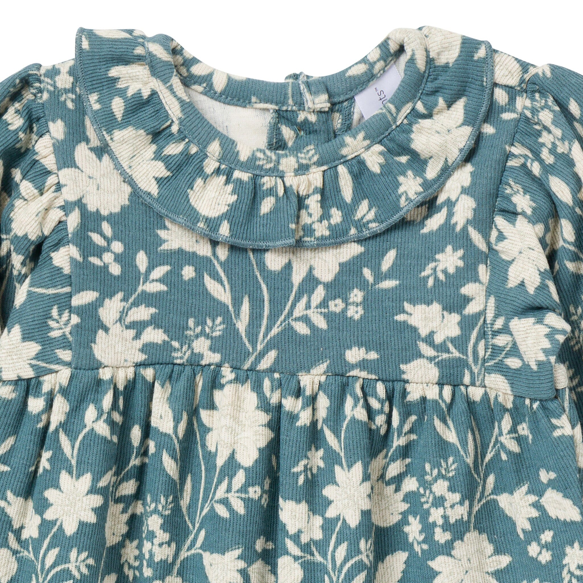 Baby Girls Heritage French Floral Ruffle Collar Romper - Image 4