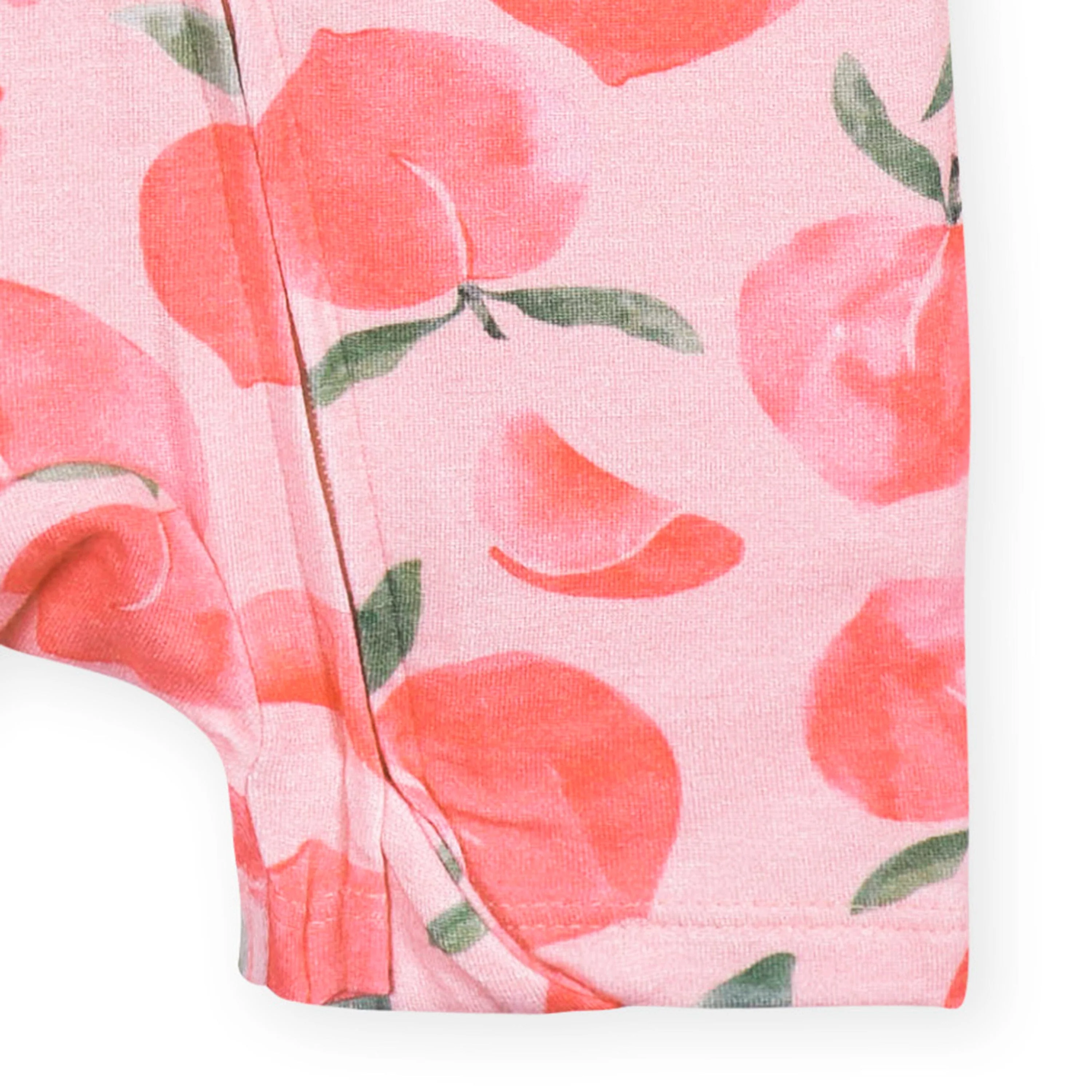 Baby Girls Just Peachy Buttery Soft Viscose Made from Eucalyptus Snug Fit Romper - Image 5