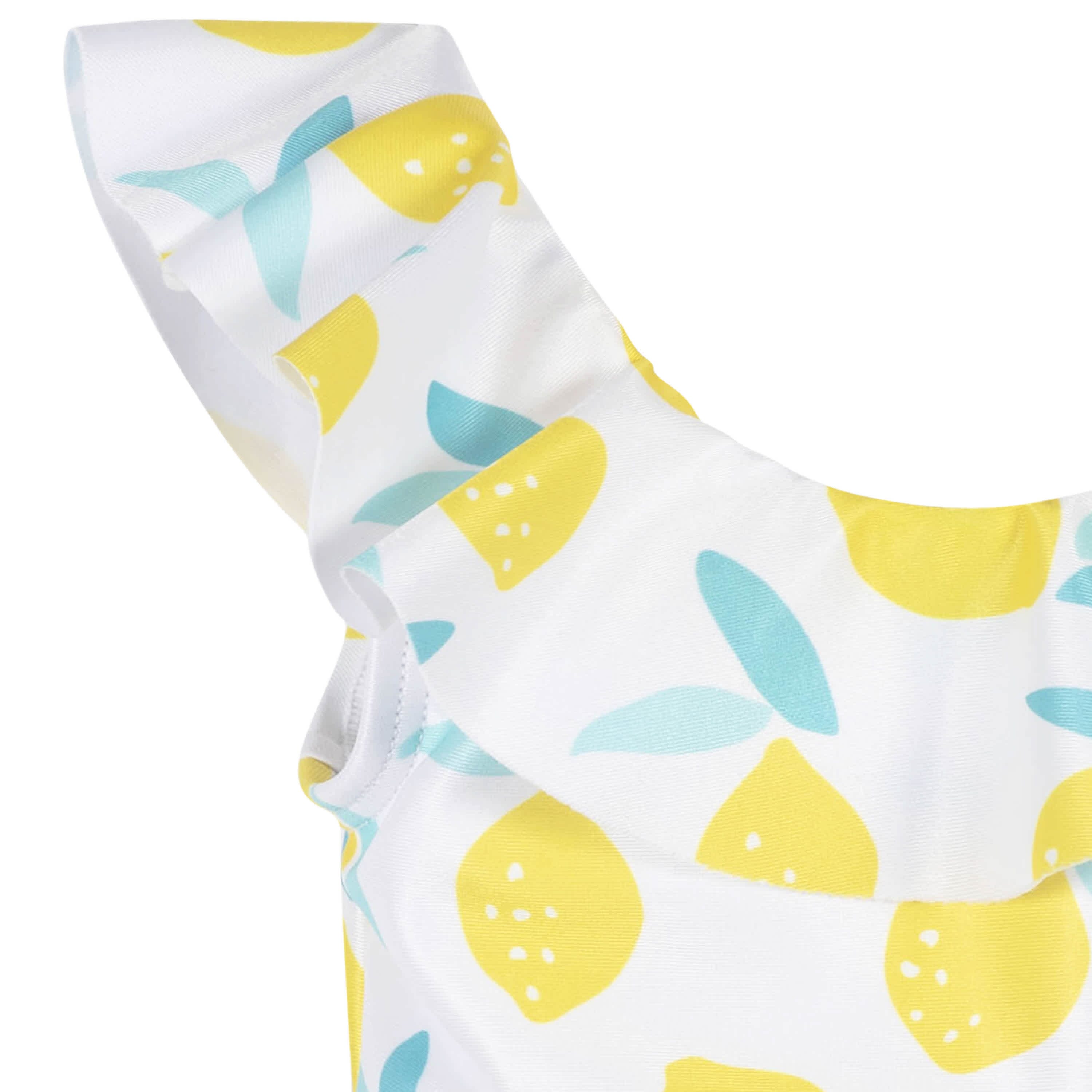 Baby & Toddler Girls UPF 50+ Lemon Squeeze One-Piece Swimsuit With Ruffle - Image 2