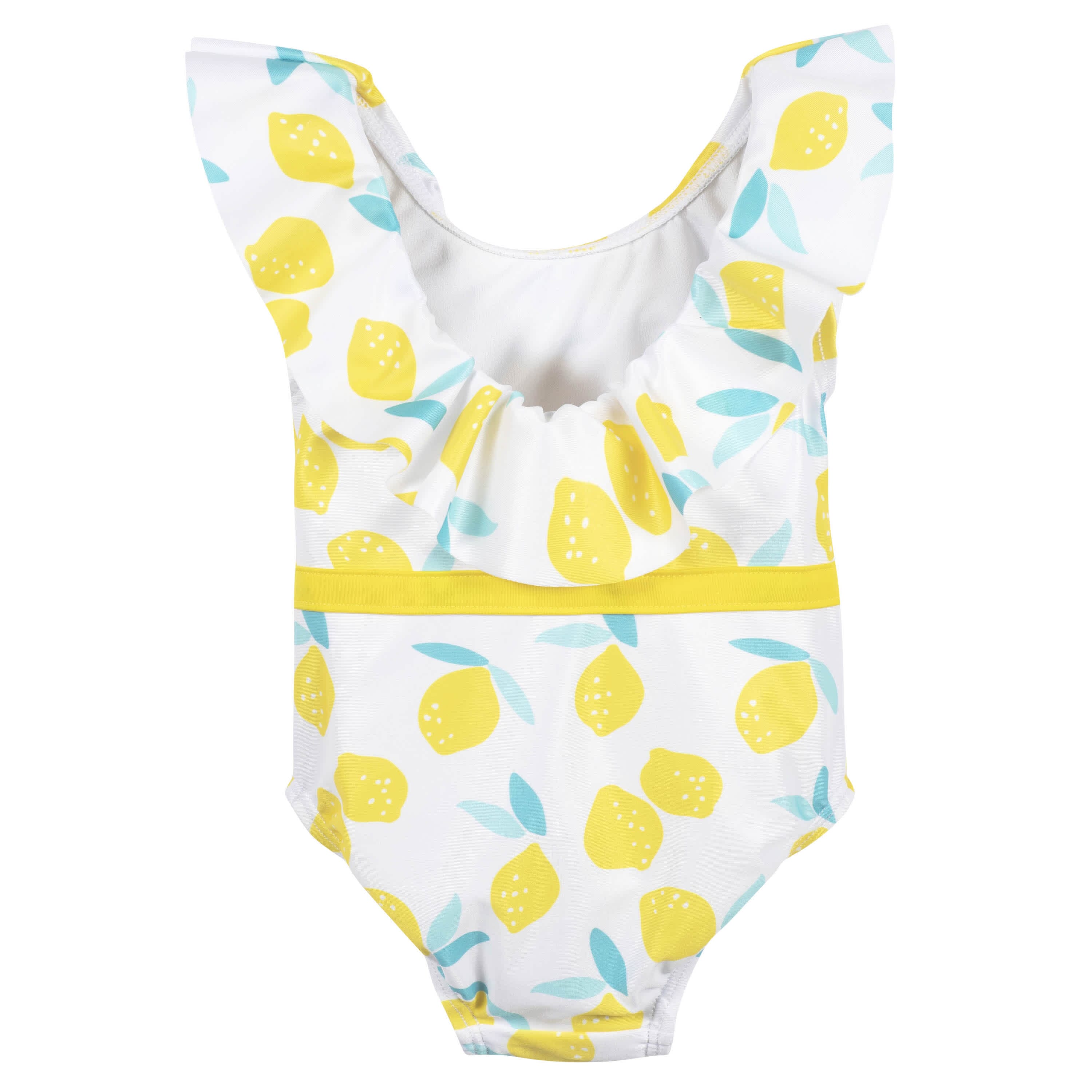 Baby & Toddler Girls UPF 50+ Lemon Squeeze One-Piece Swimsuit With Ruffle - Image 4