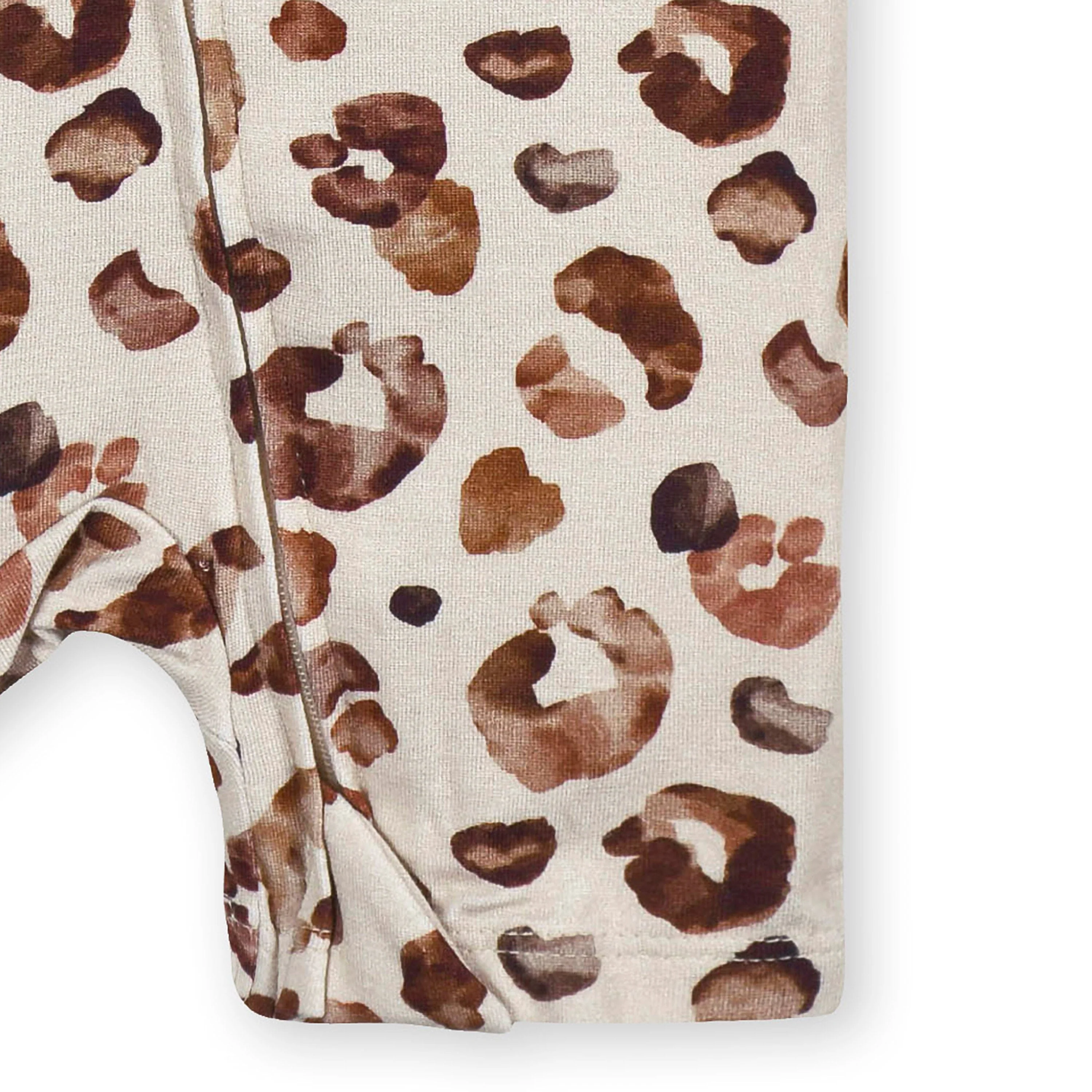 Baby Spotted Leopard Buttery Soft Viscose Made from Eucalyptus Snug Fit Romper, 6-9M - Image 4