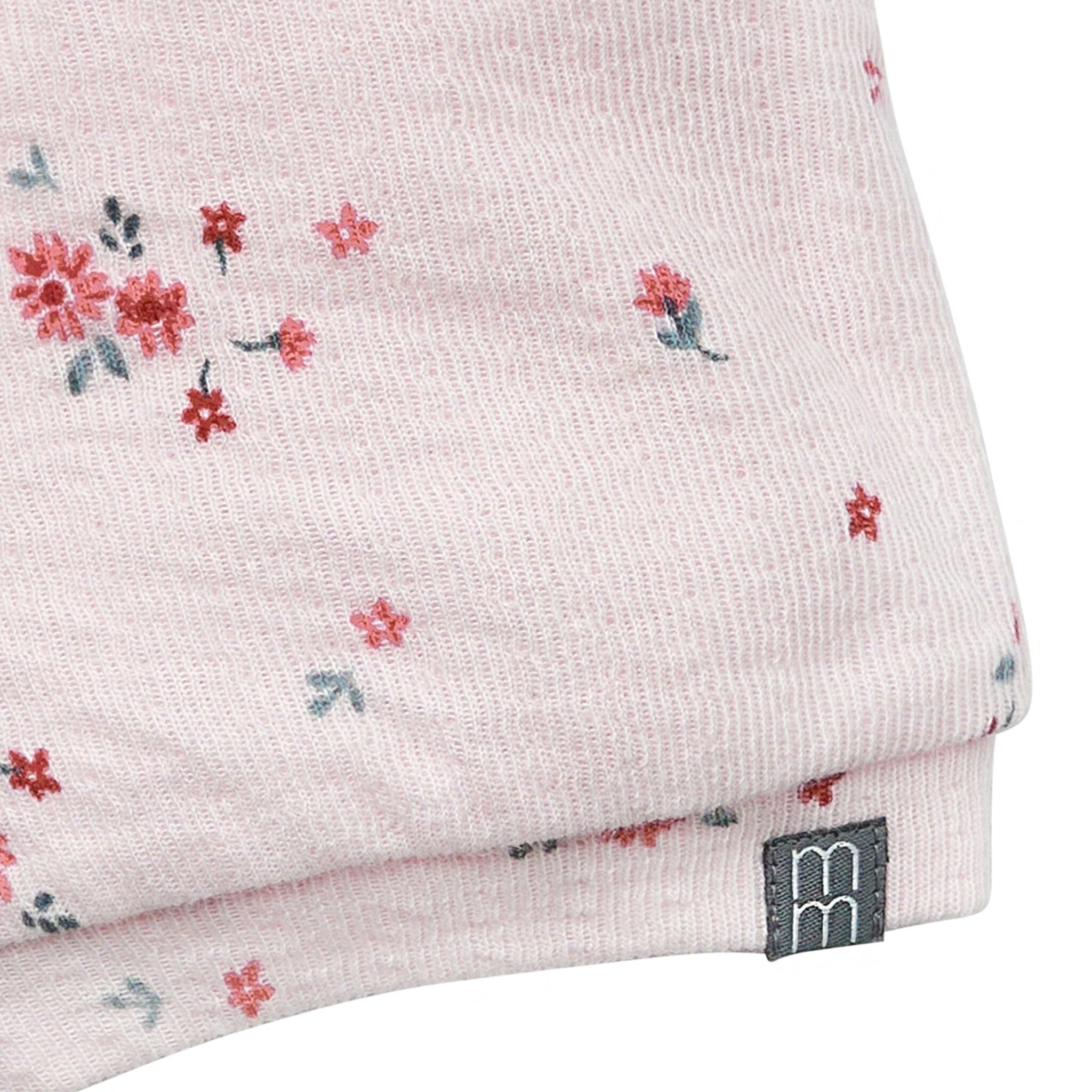 Baby Girls Light Pink Floral Cuffed Shorts - Image 4