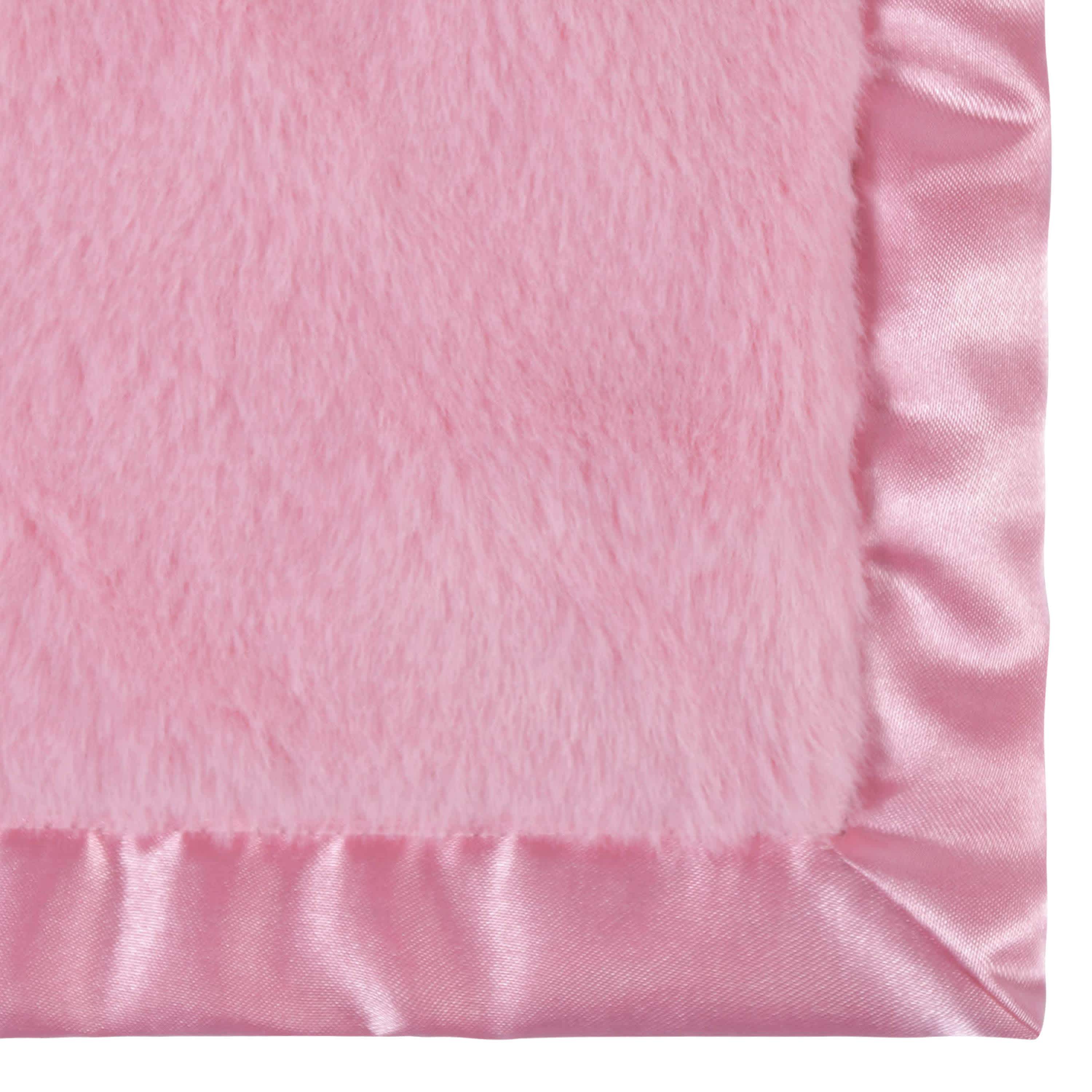 Embroidered Girls Light Pink Plush Blanket - Image 5