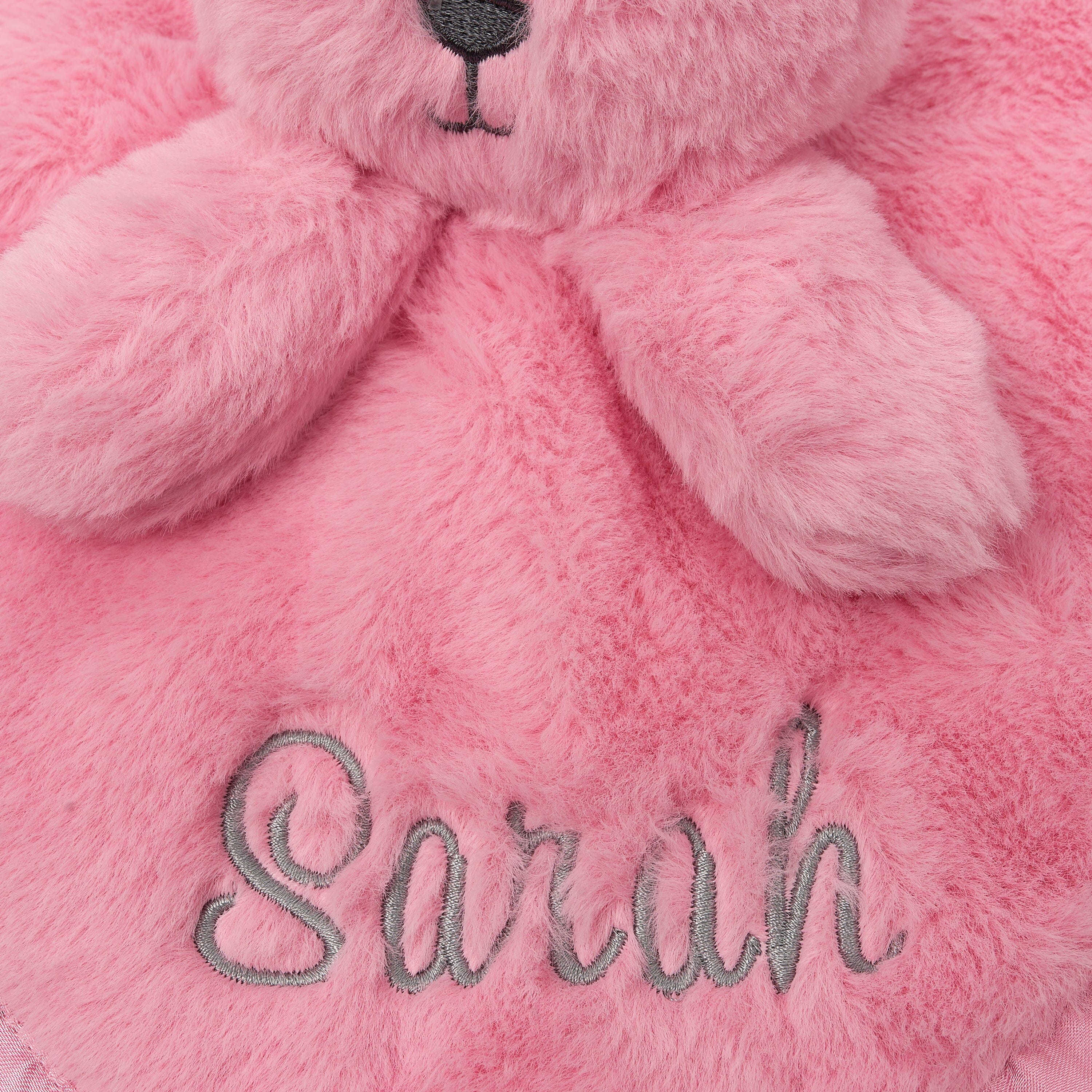 Embroidered Girls Light Pink Security Blanket - Image 2