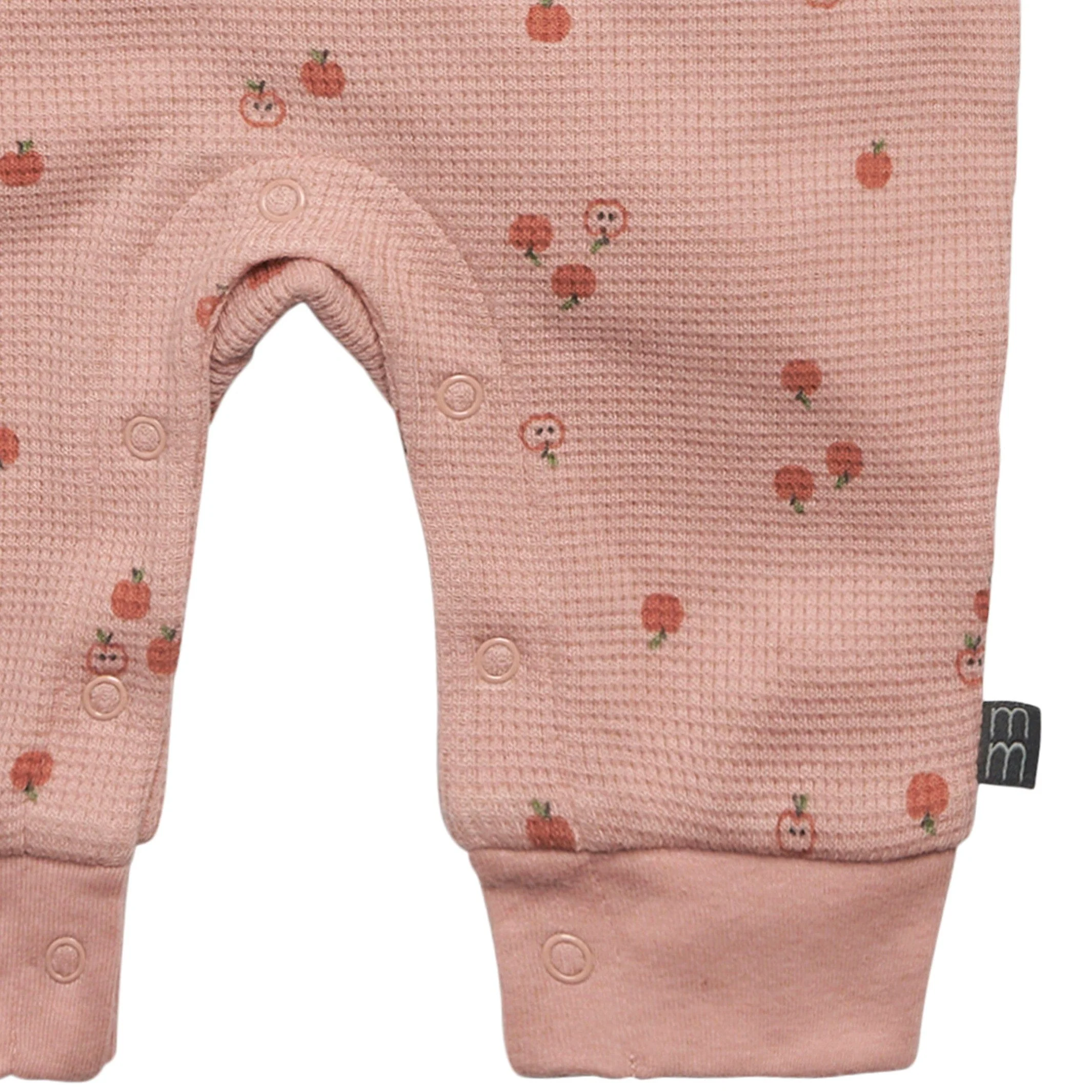 Baby Girls Little Apples Waffle Romper - Image 5