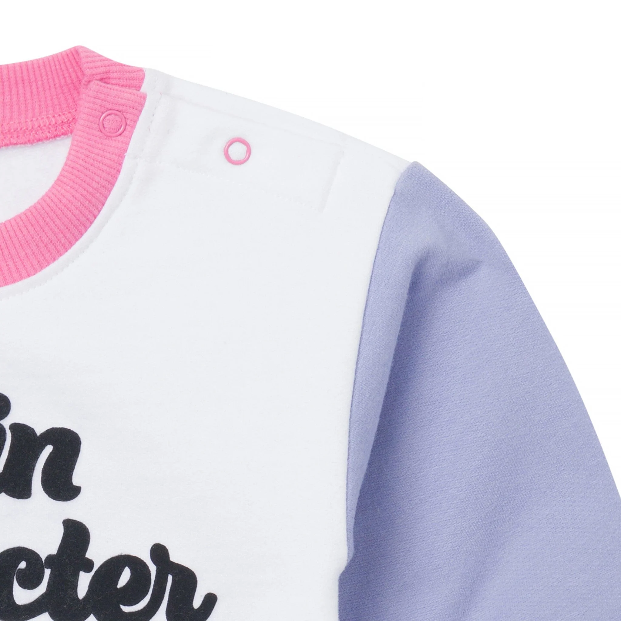 Baby Girls Main Character Sweatshirt Bubble Romper - Image 2