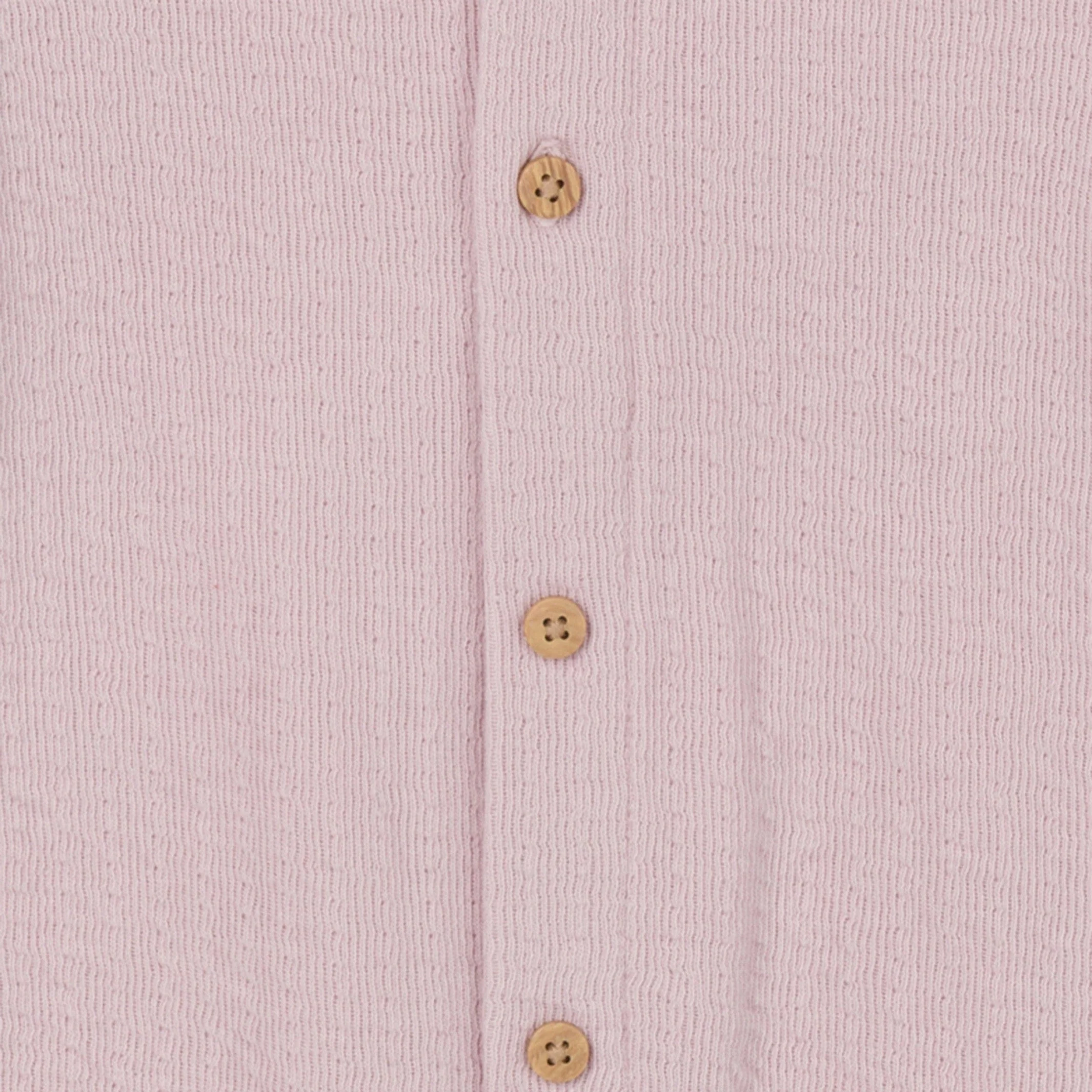 Baby Girls Mauve Hooded Romper - Image 3