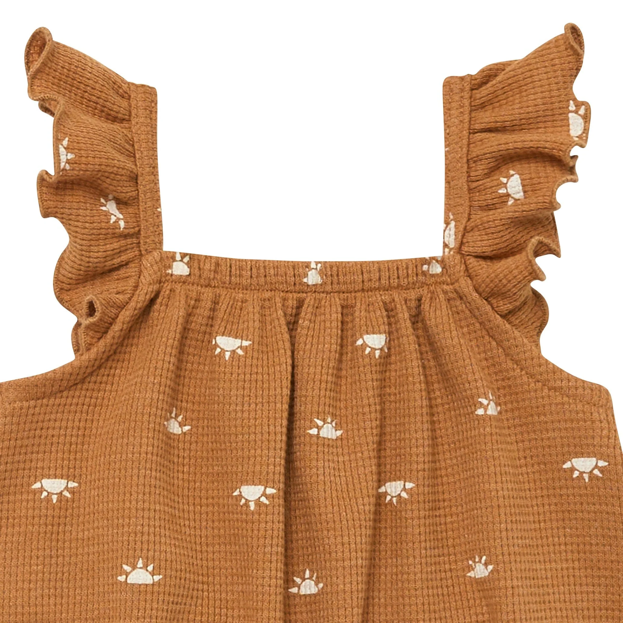 Baby Girls Brown Sun Bubble Romper - Image 4