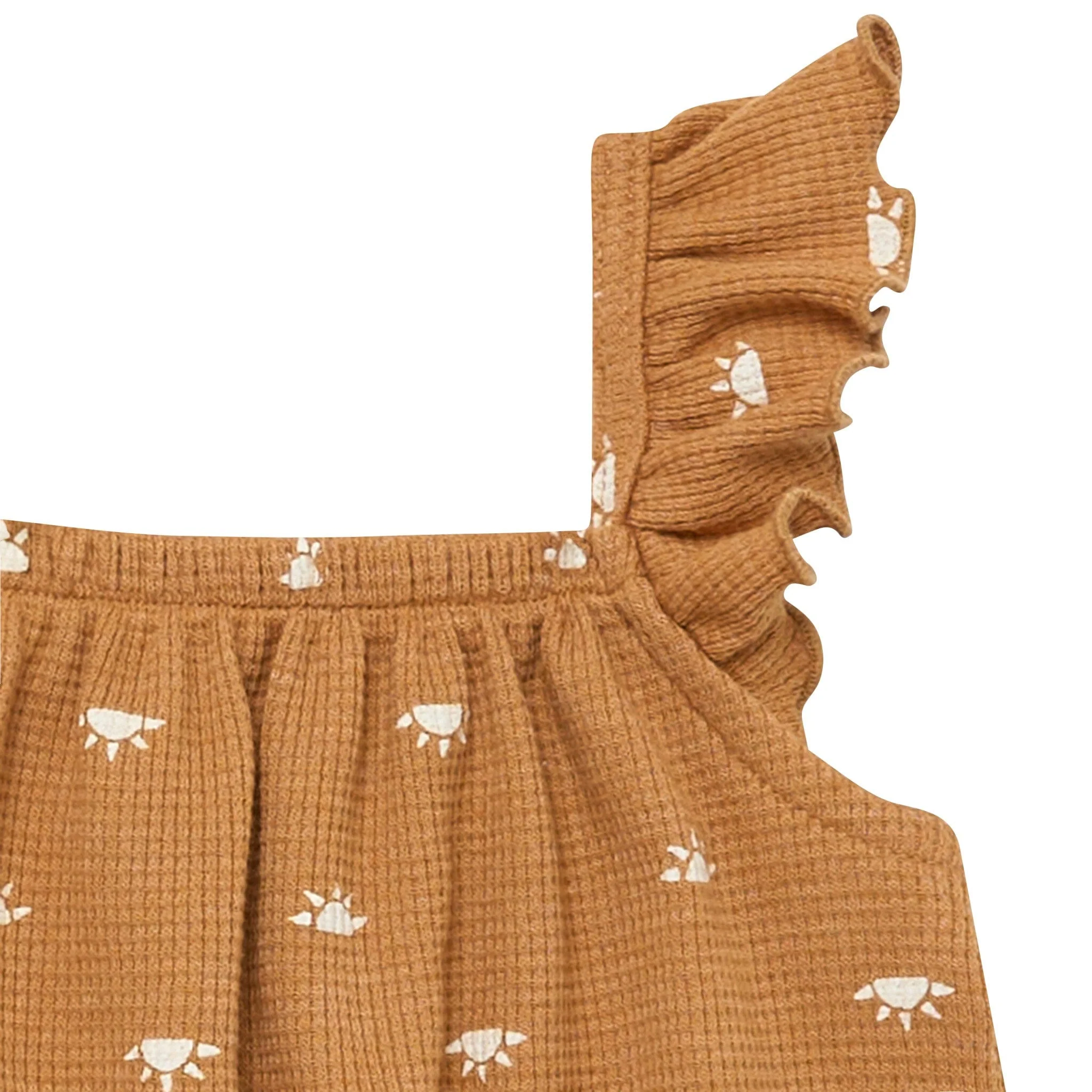 Baby Girls Brown Sun Bubble Romper - Image 5