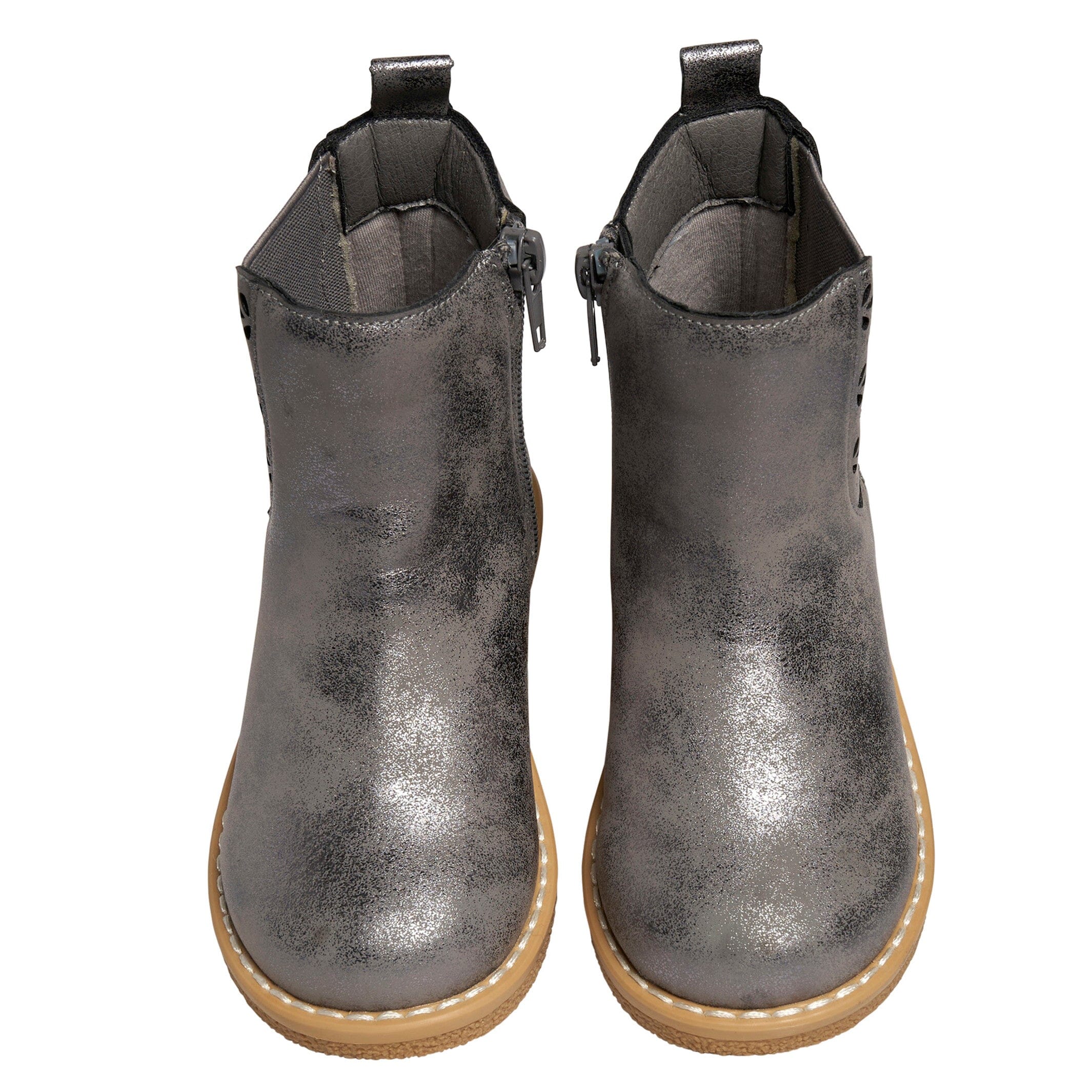 Infant & Toddler Girls Metallic Dark Grey Chelsea Boot - Image 2