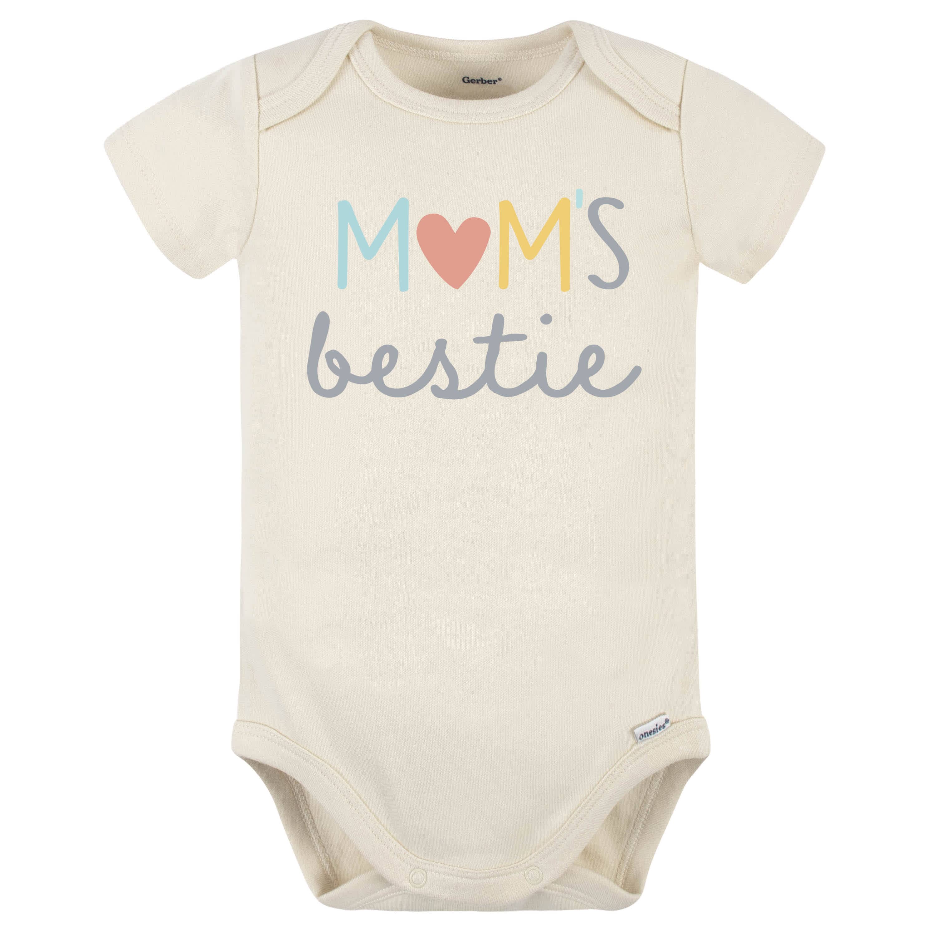 Baby Girls "Mom's Bestie" Short Sleeve Onesies® Bodysuit