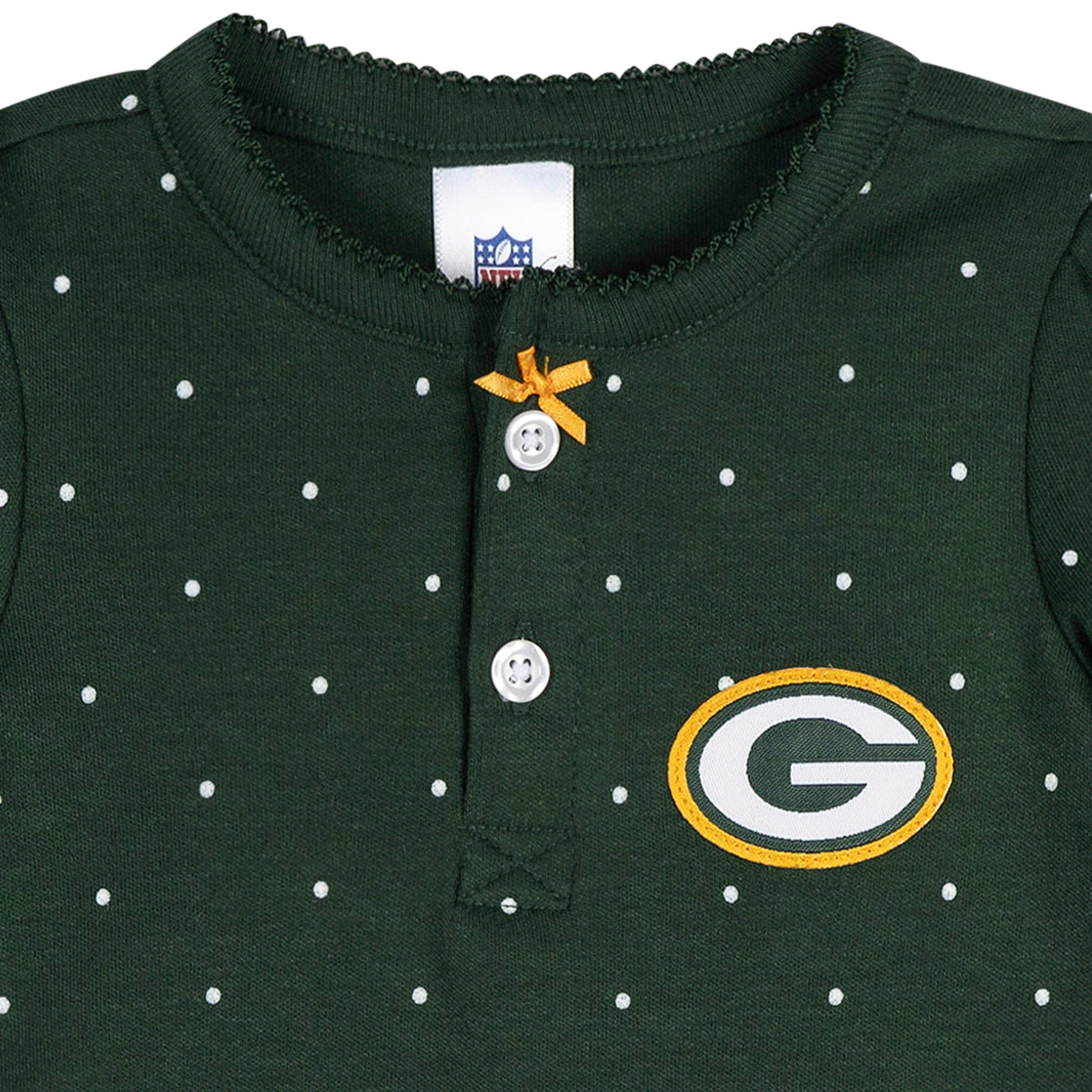 Baby Girls Green Bay Packers Romper - Image 3