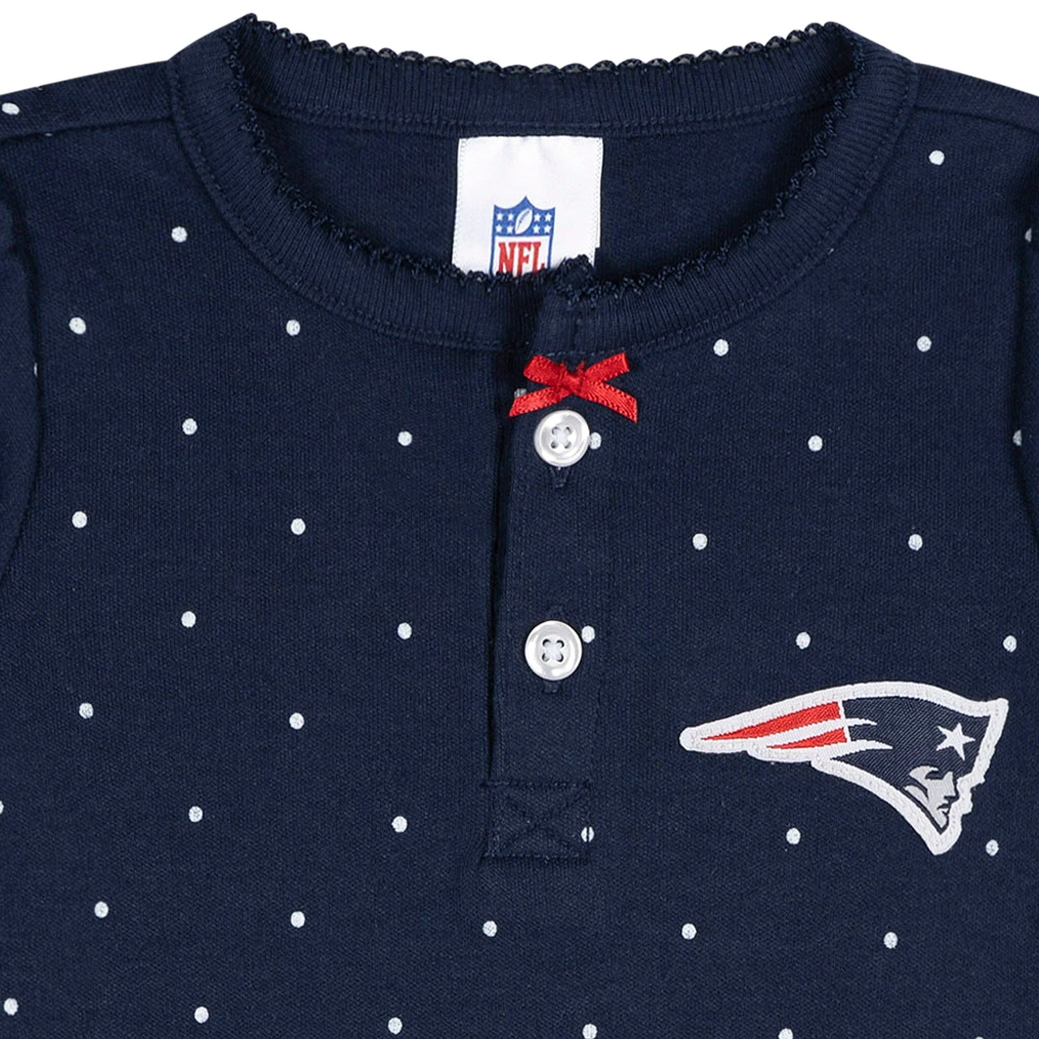 Baby Girls New England Patriots Romper - Image 5