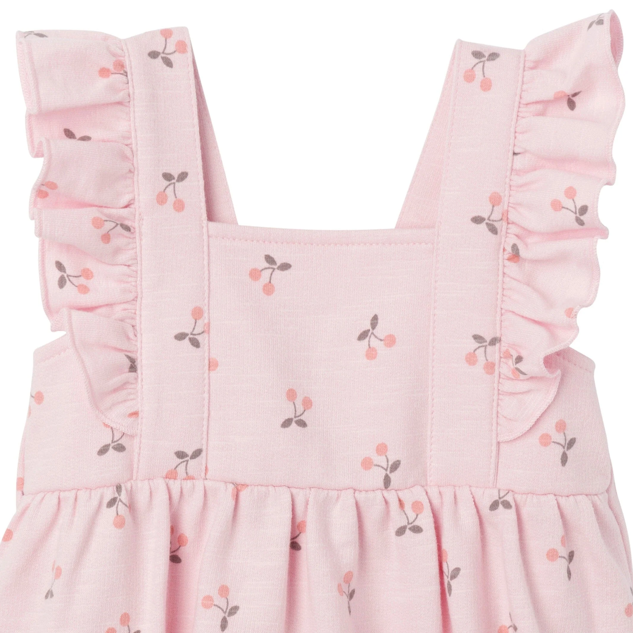 Baby Girls Pink Cherries Romper - Image 3