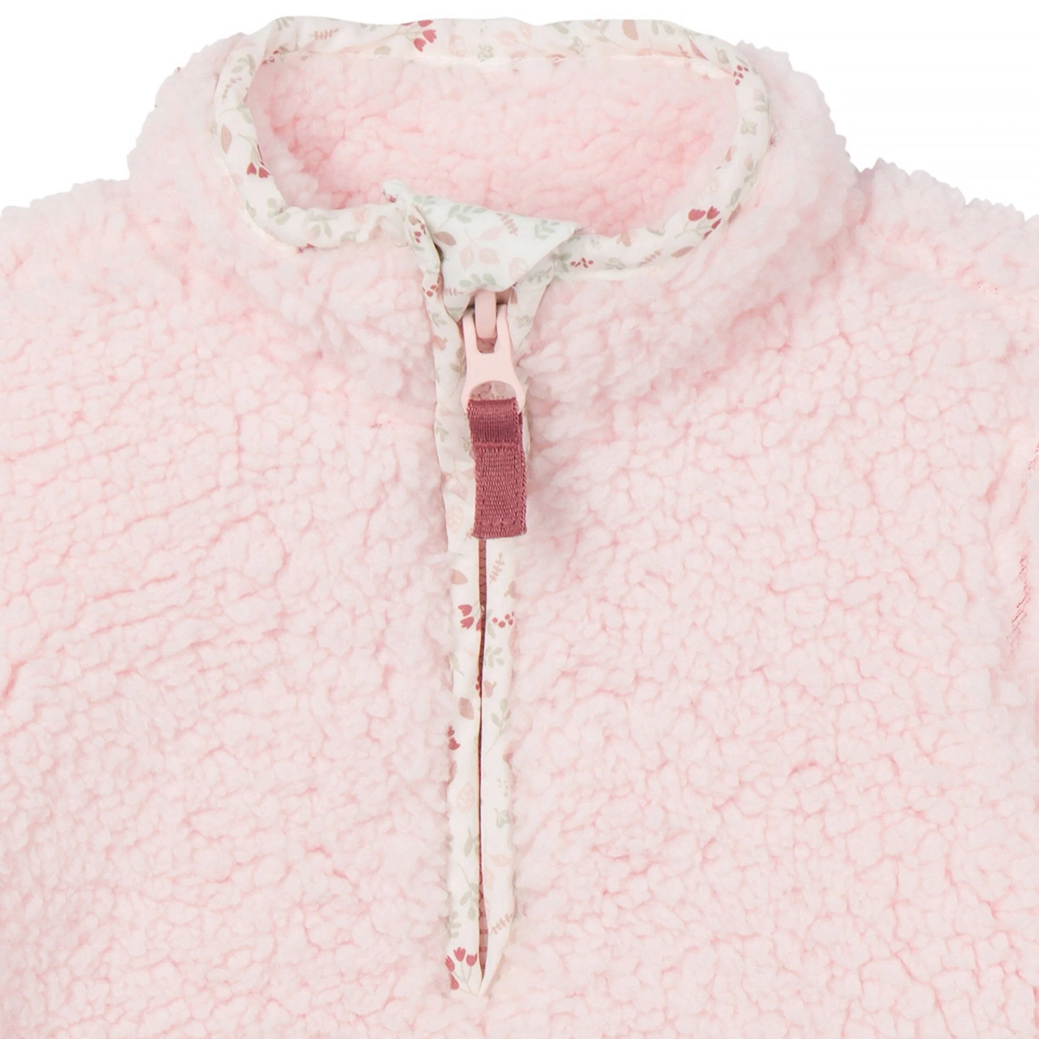 Baby Girls Pink Sherpa Romper - Image 5