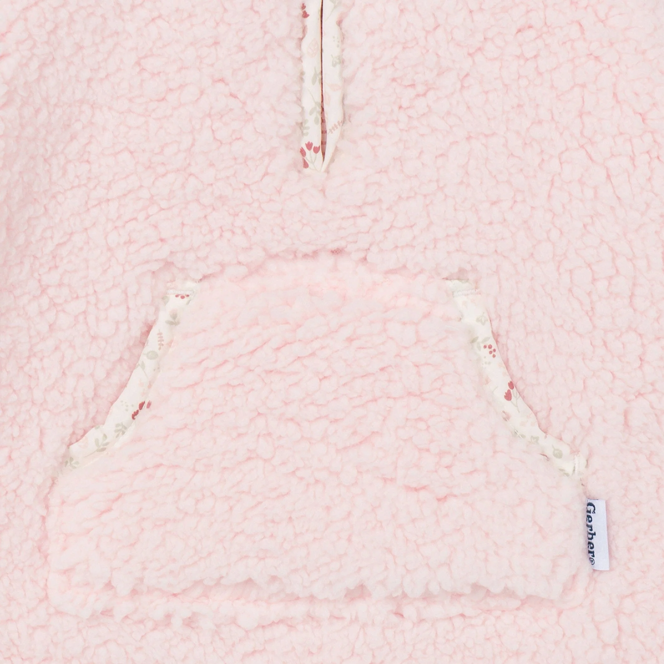 Baby Girls Pink Sherpa Romper - Image 6