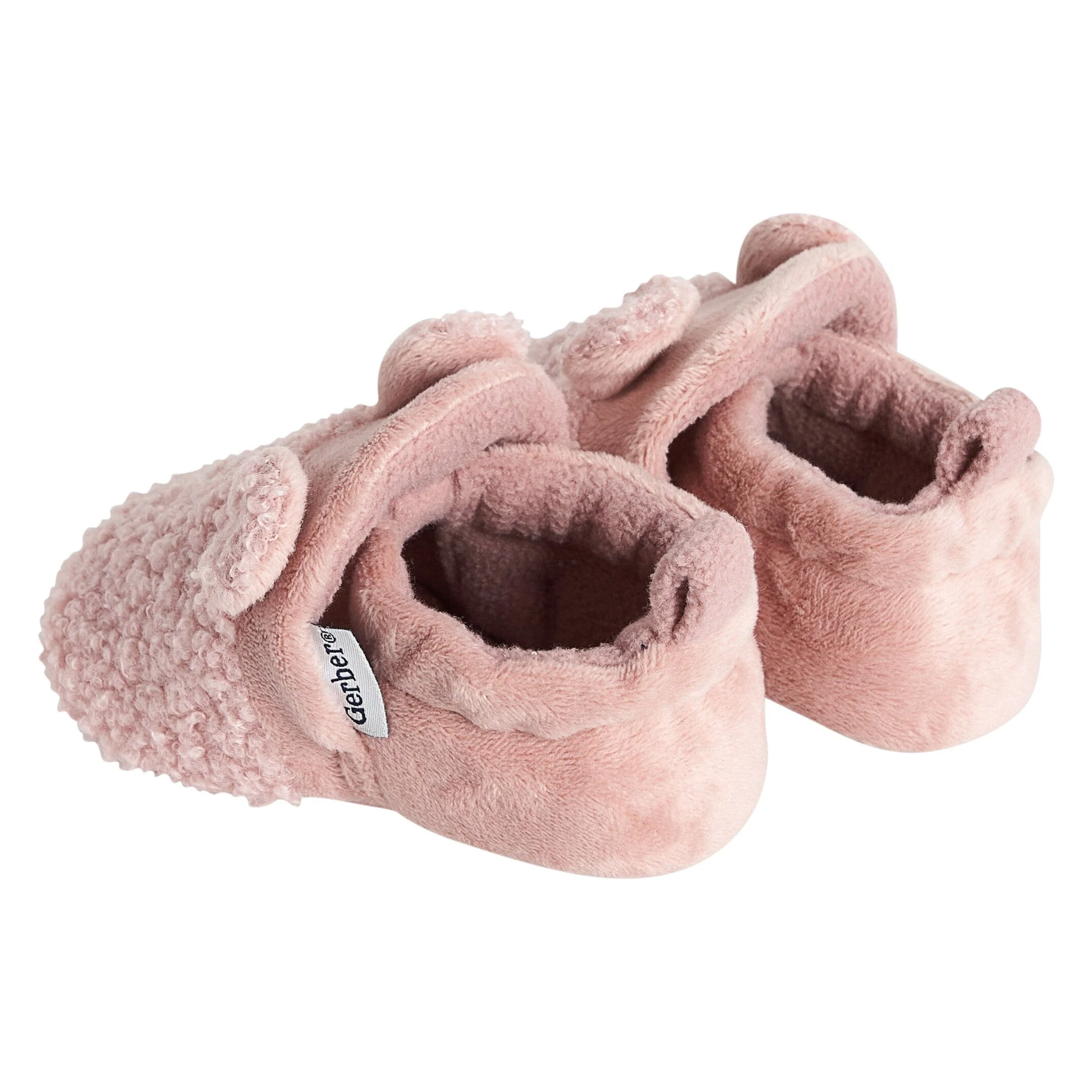 Baby Girls Pink Sherpa Booties - Image 2