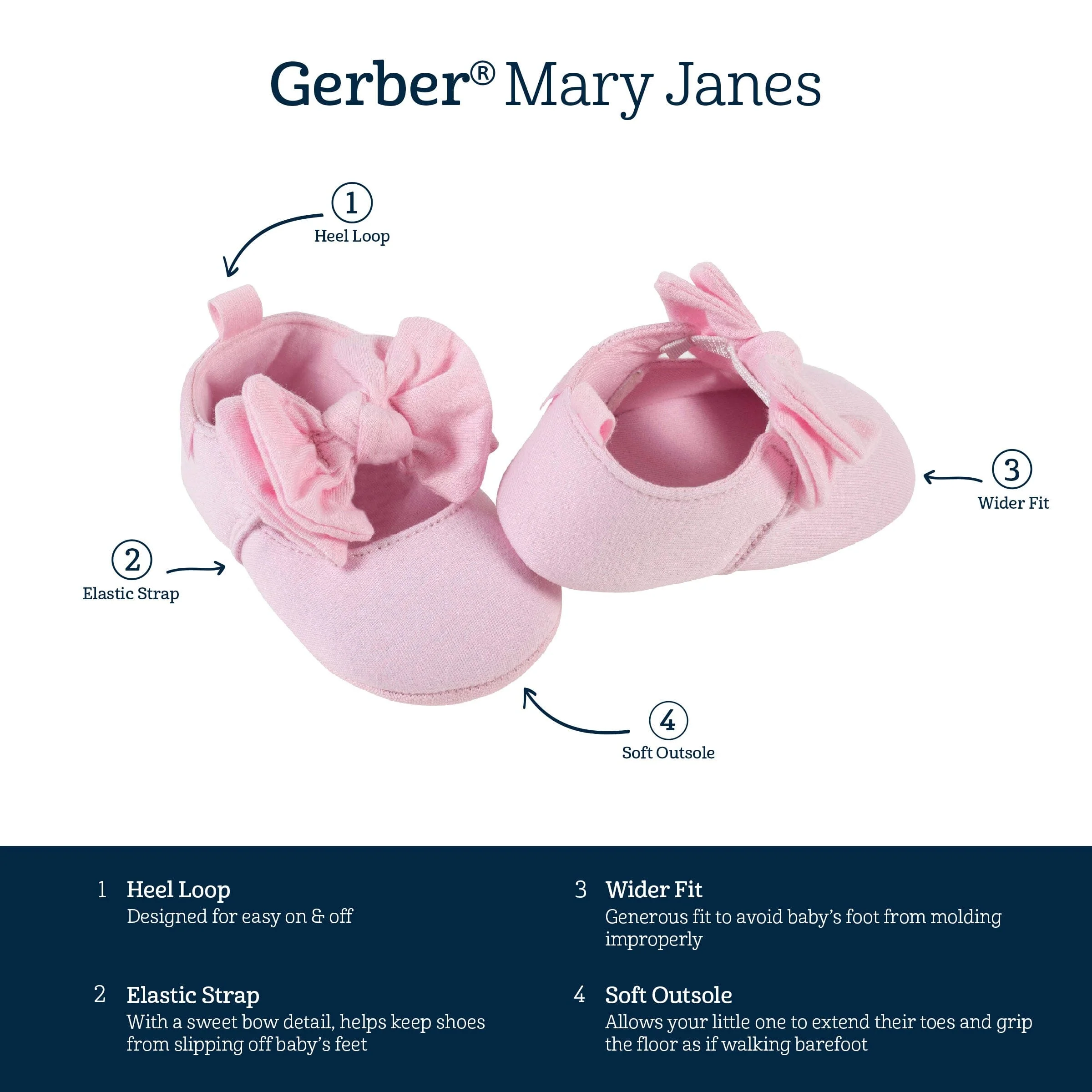 Baby Girls Pink Slipper Shoes - Image 5