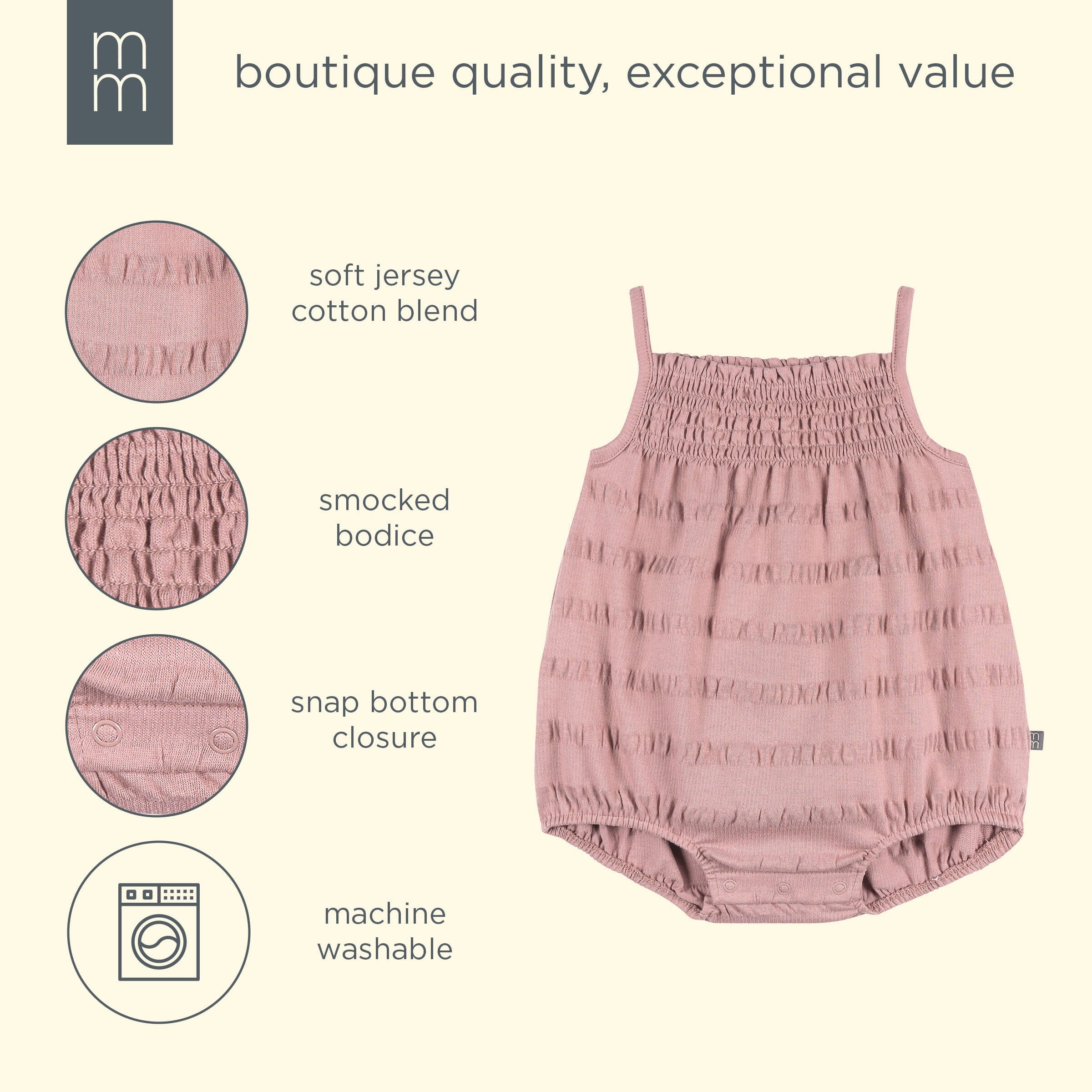 Baby Girls Woodrose Bubble Romper - Image 5
